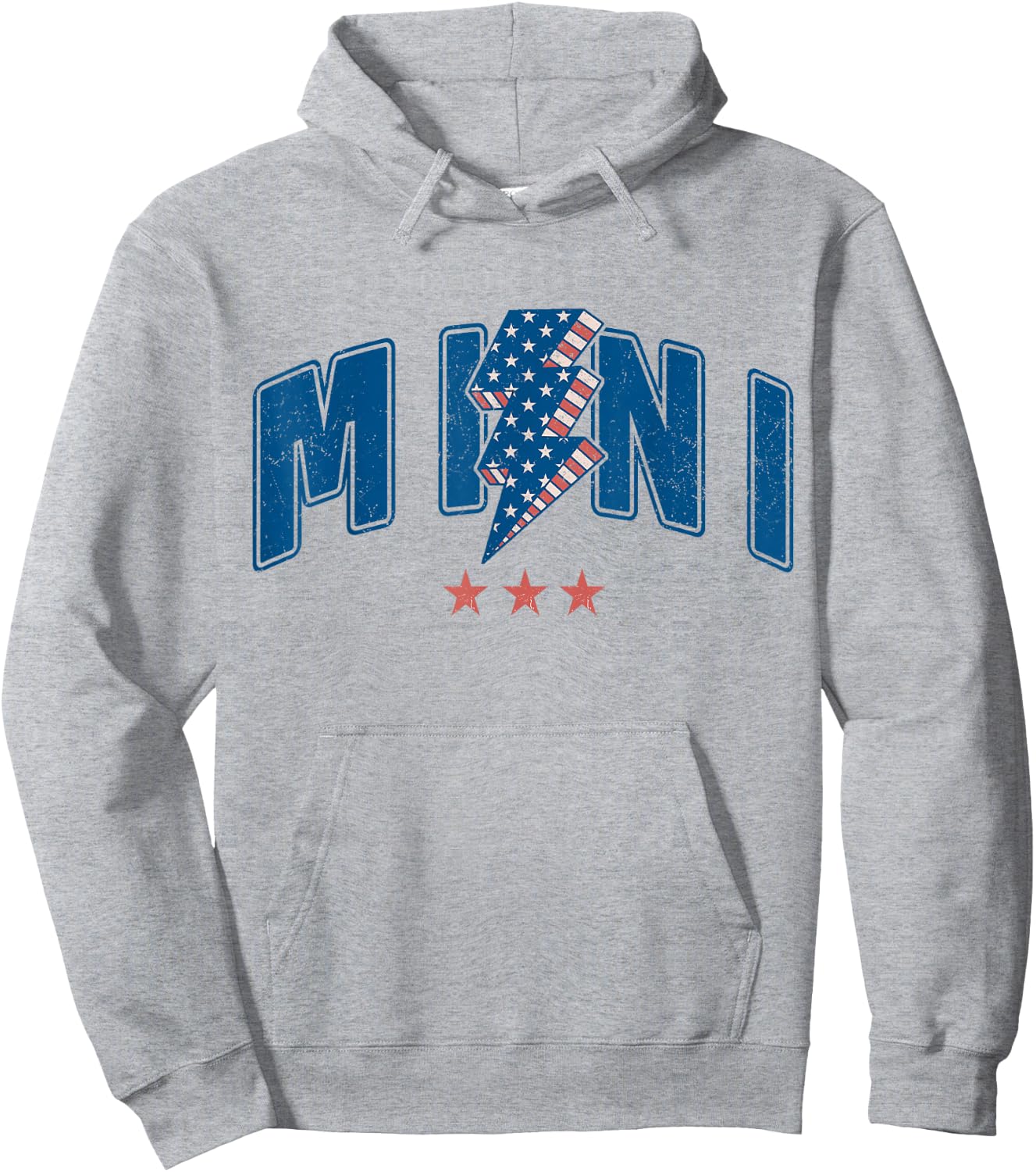 American Mama and Mini Matching 4th of July USA Flag Retro Hoodie - Hoodie | Ash