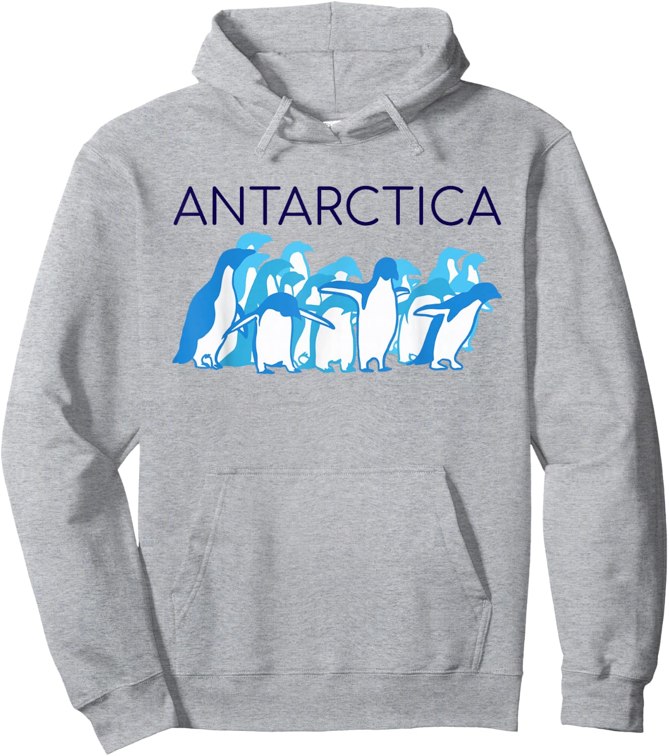 UpTheCreek Antarctica , Men's -Adults, Blue, Short Sleeve, Small Hoodie - Hoodie | Ash