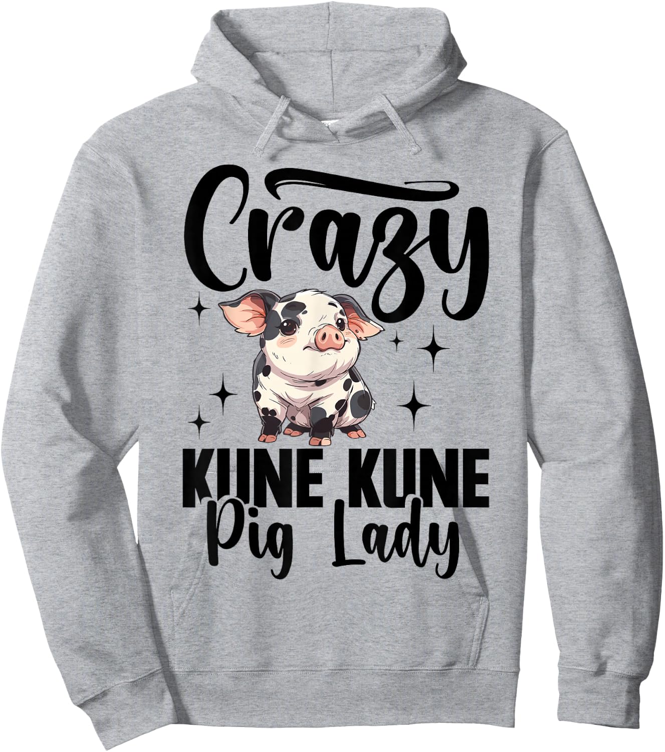Kune Kune Pig Girl Accessories Kunekune Pig Hoodie - Hoodie | Ash