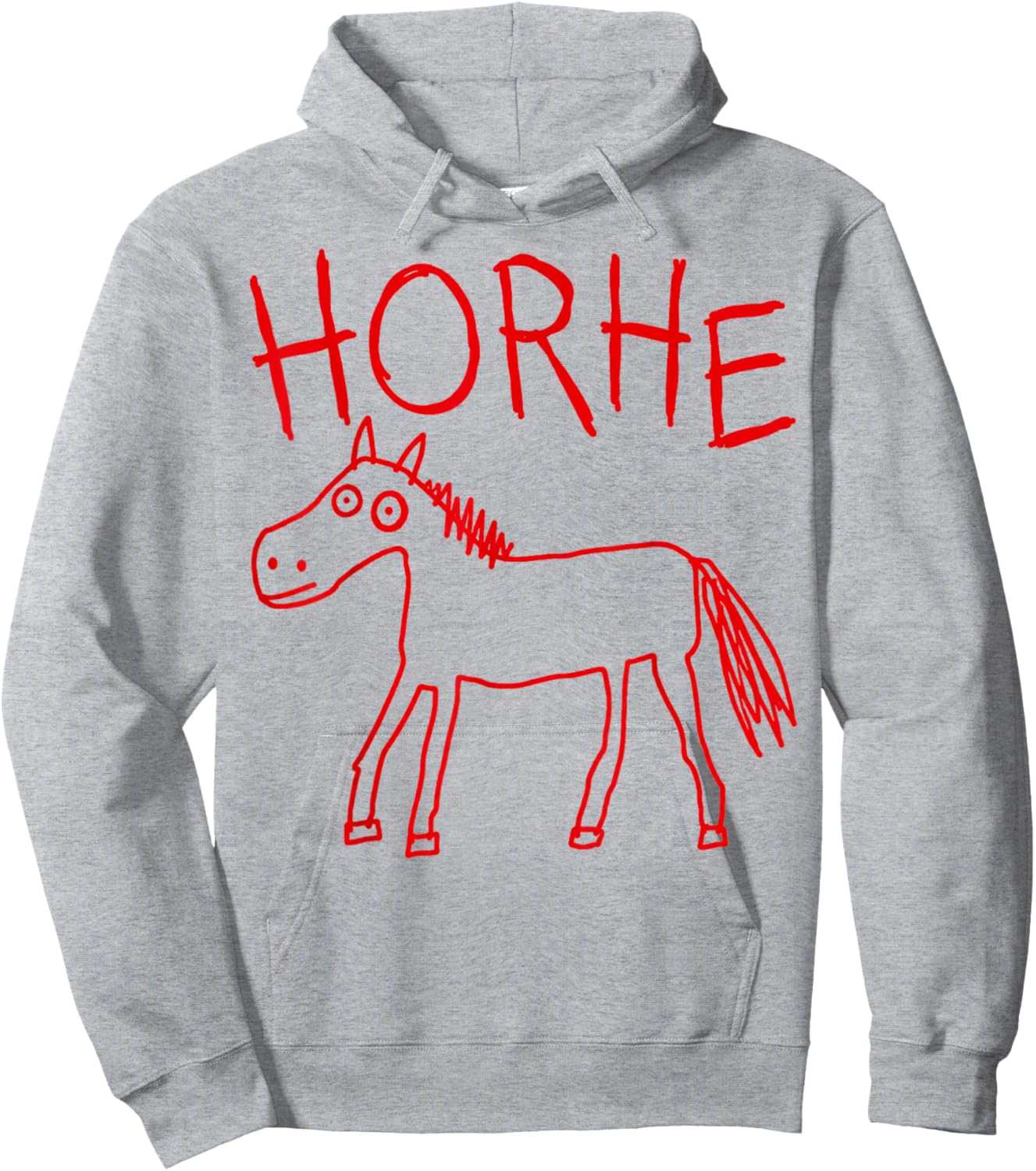 Funny Horse Meme Silly Animal Humor Hoodie - Hoodie | Ash
