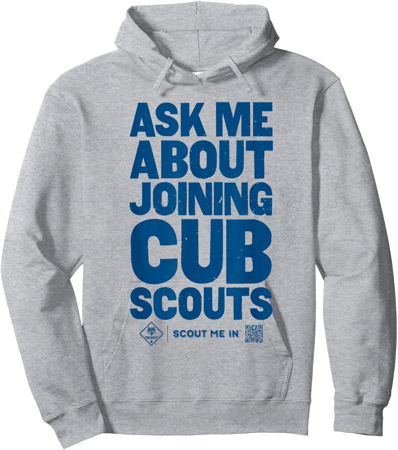 Ask Me About Joining Cub Scouts (Blue) Hoodie - Hoodie | Ash