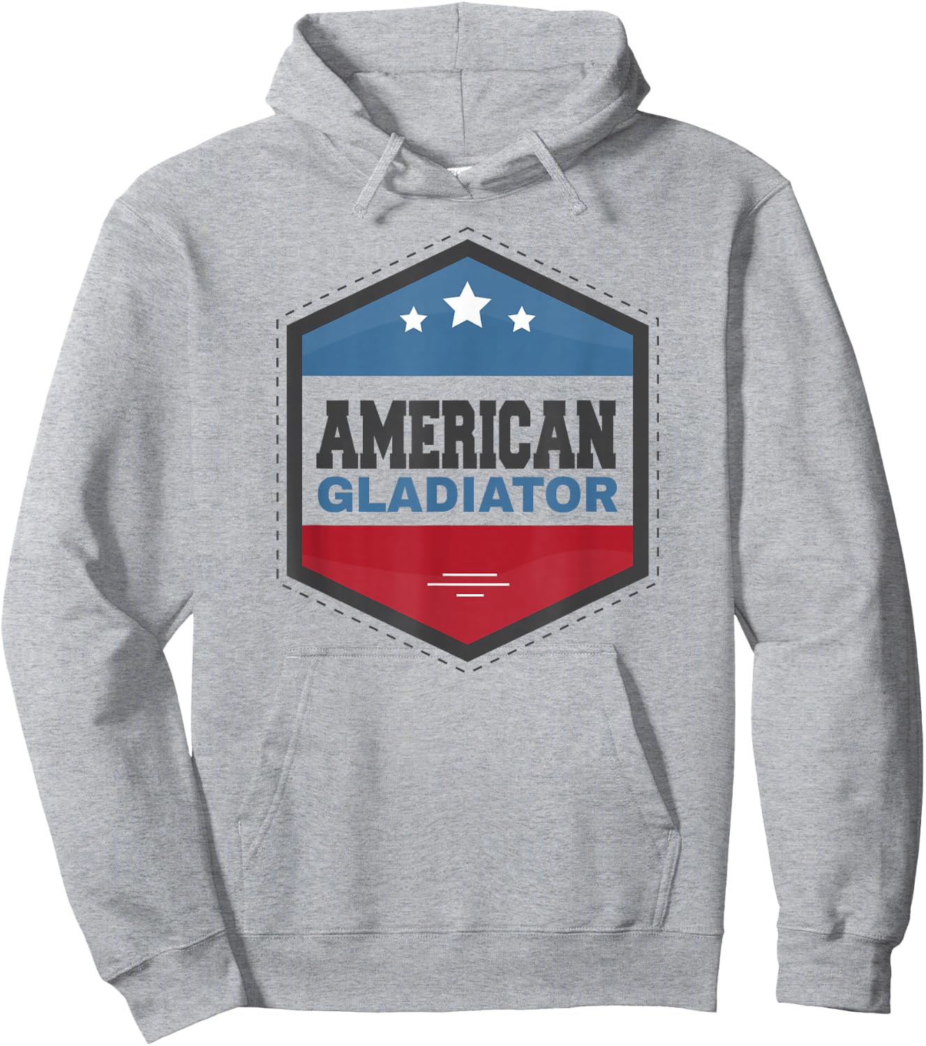 American Gladiator USA Flag Gym Sports Quote Humor Hoodie - Hoodie | Ash