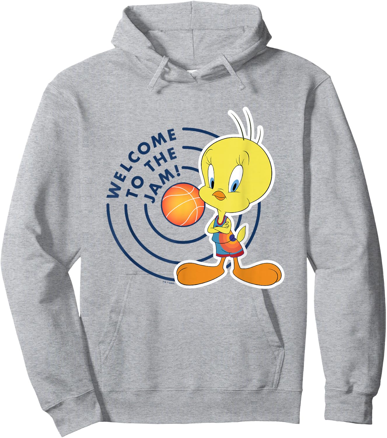 Space Jam 2 Welcome To The Jam Tweety Bird Big Chest Poster Hoodie - Hoodie | Ash