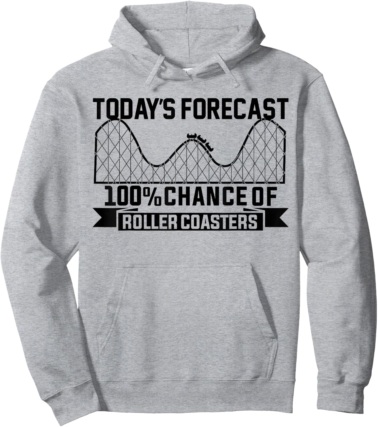 Funny RollerCoaster Vintage Amusement Park Hoodie - Hoodie | Ash