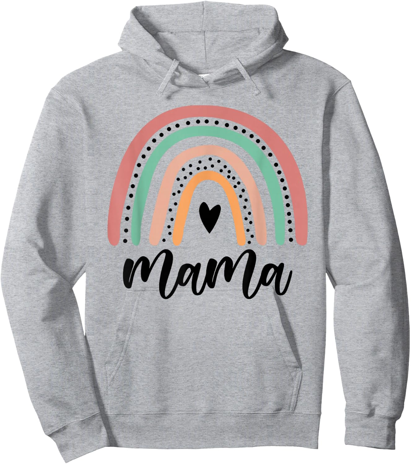 Rainbow Mama Gift Mothers Day New Mom Life Miracle Baby Boho Hoodie - Hoodie | Ash