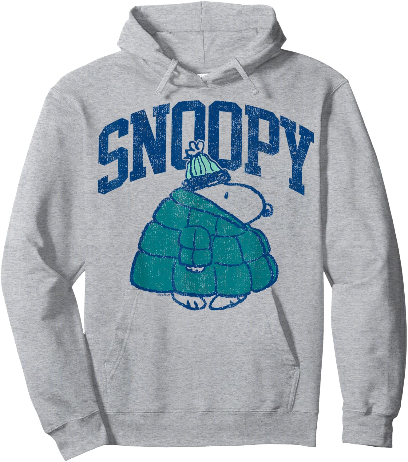 Peanuts -Snoopy Puffer Hoodie - Hoodie | Ash