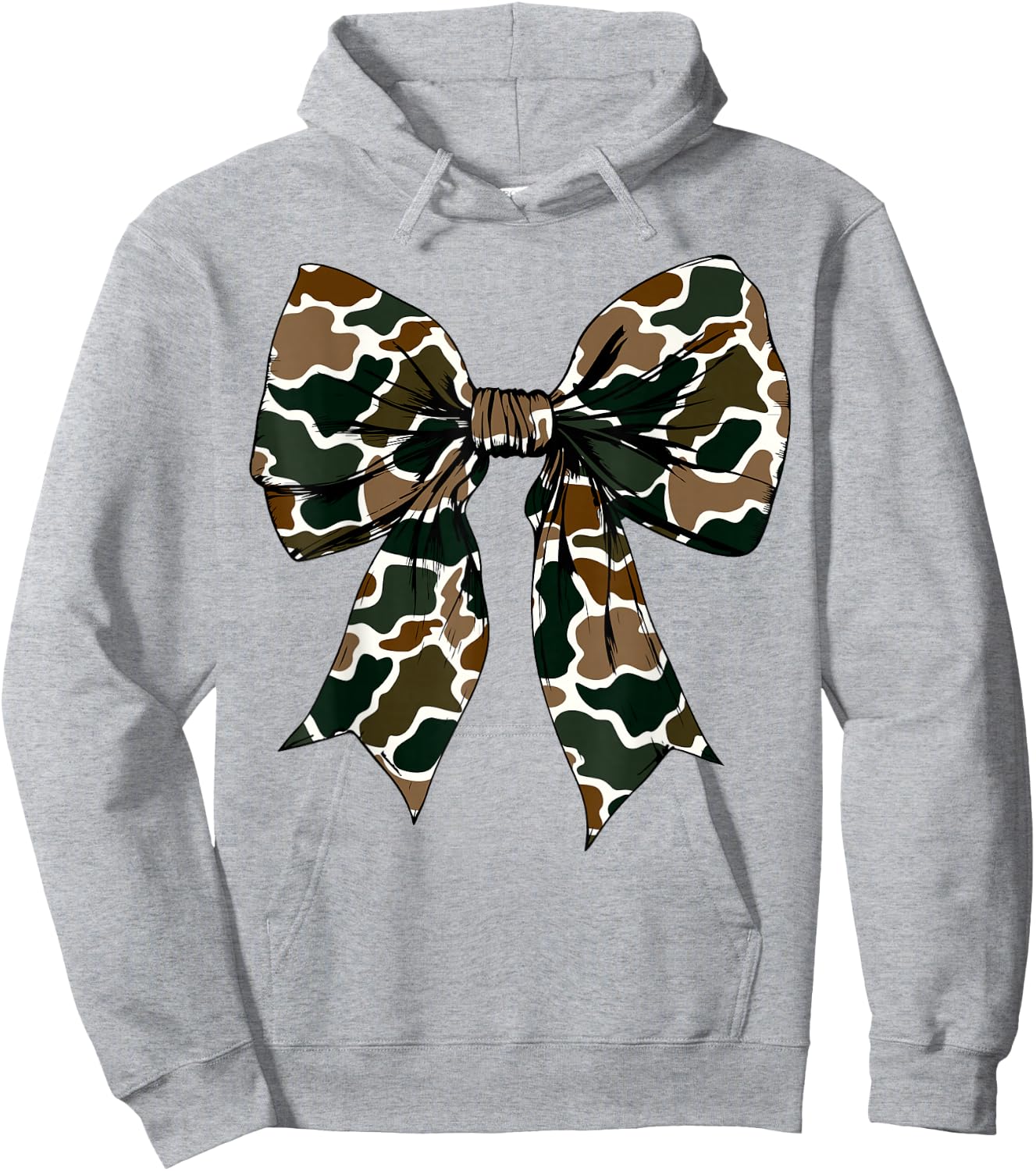 Camo Coquette Bow Duck Hunt Duck Hunting Women Girls Kids Hoodie - Hoodie | Ash
