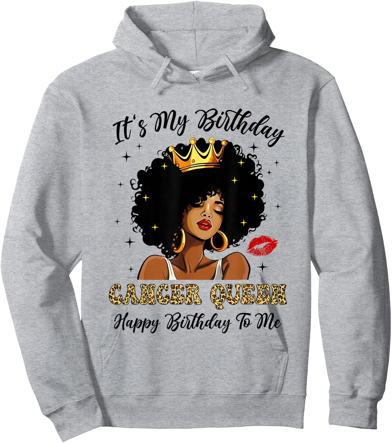 It's My Birthday Cancer Queen African American Women Hoodie - Hoodie | Ash