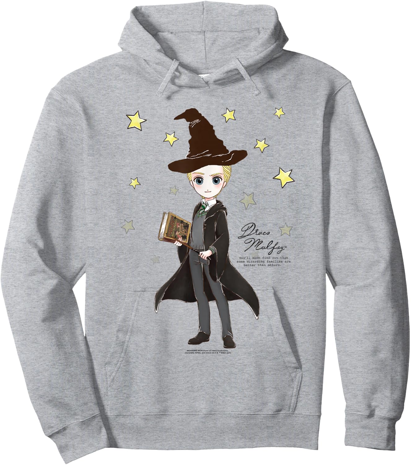 Harry Potter Draco Malfoy Quote and Stars Hoodie - Hoodie | Ash
