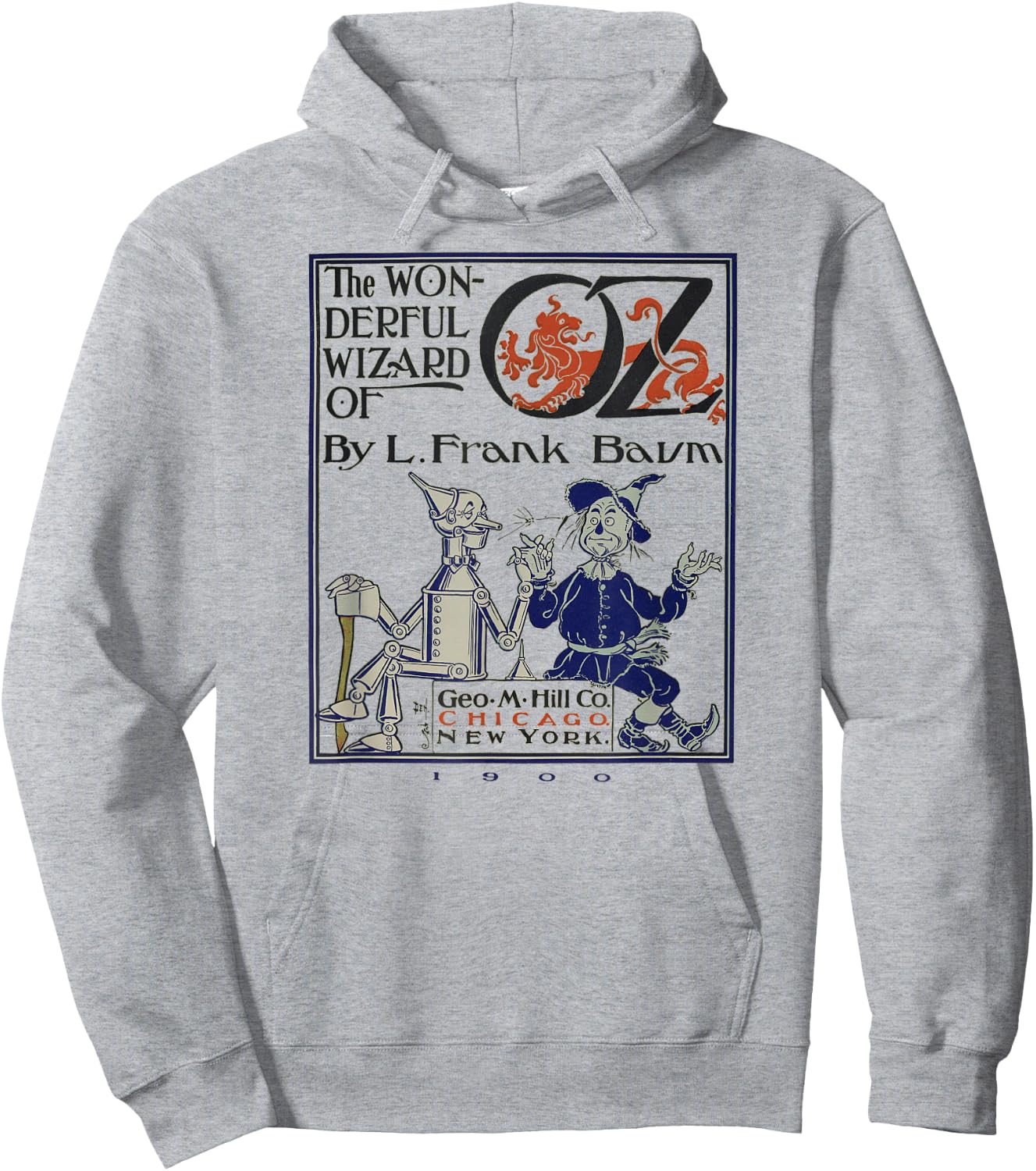 Wizard of OZ Gifts-Oz Tin Man Scarecrow Wizard of OZ Book Hoodie - Hoodie | Ash