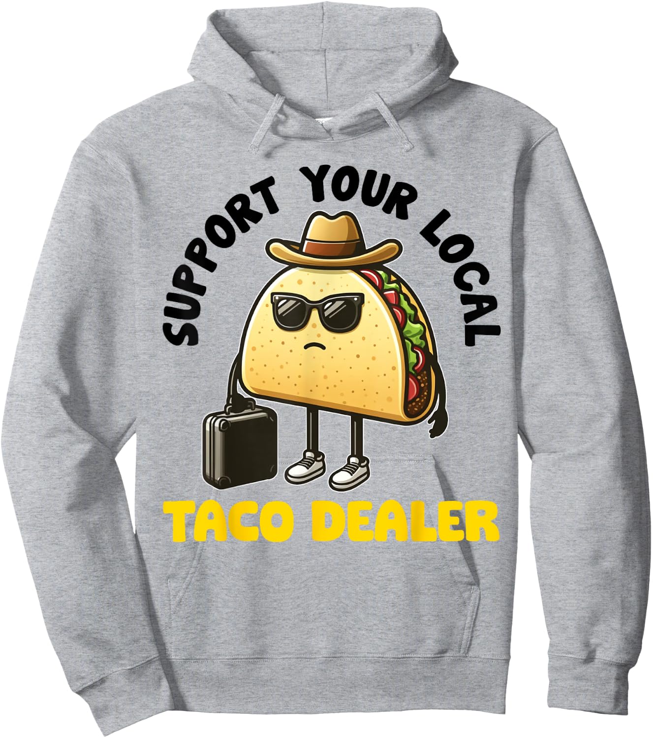 Taco Women Boy Girl Funny Mexican Food Tacos Dealer Hoodie - Hoodie | Ash