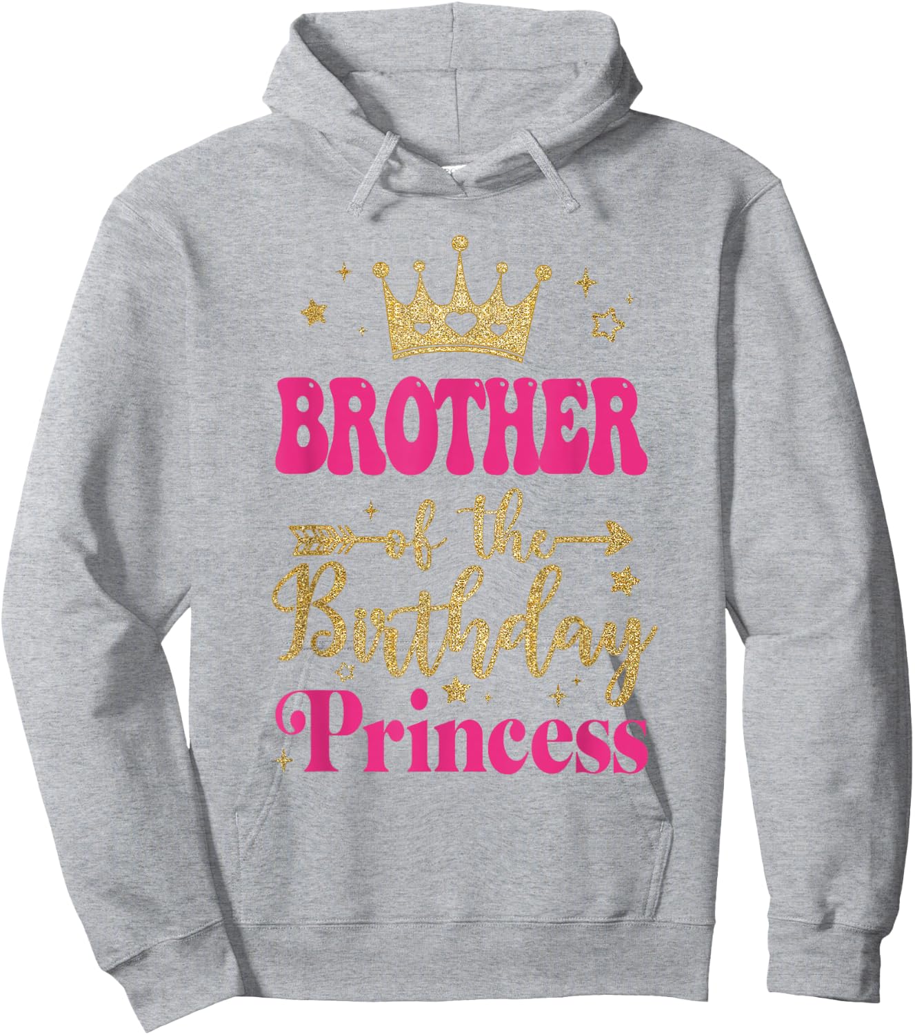 Brother Of The Birthday For Girl 1St Birthday Princess Girl Hoodie - Hoodie | Ash