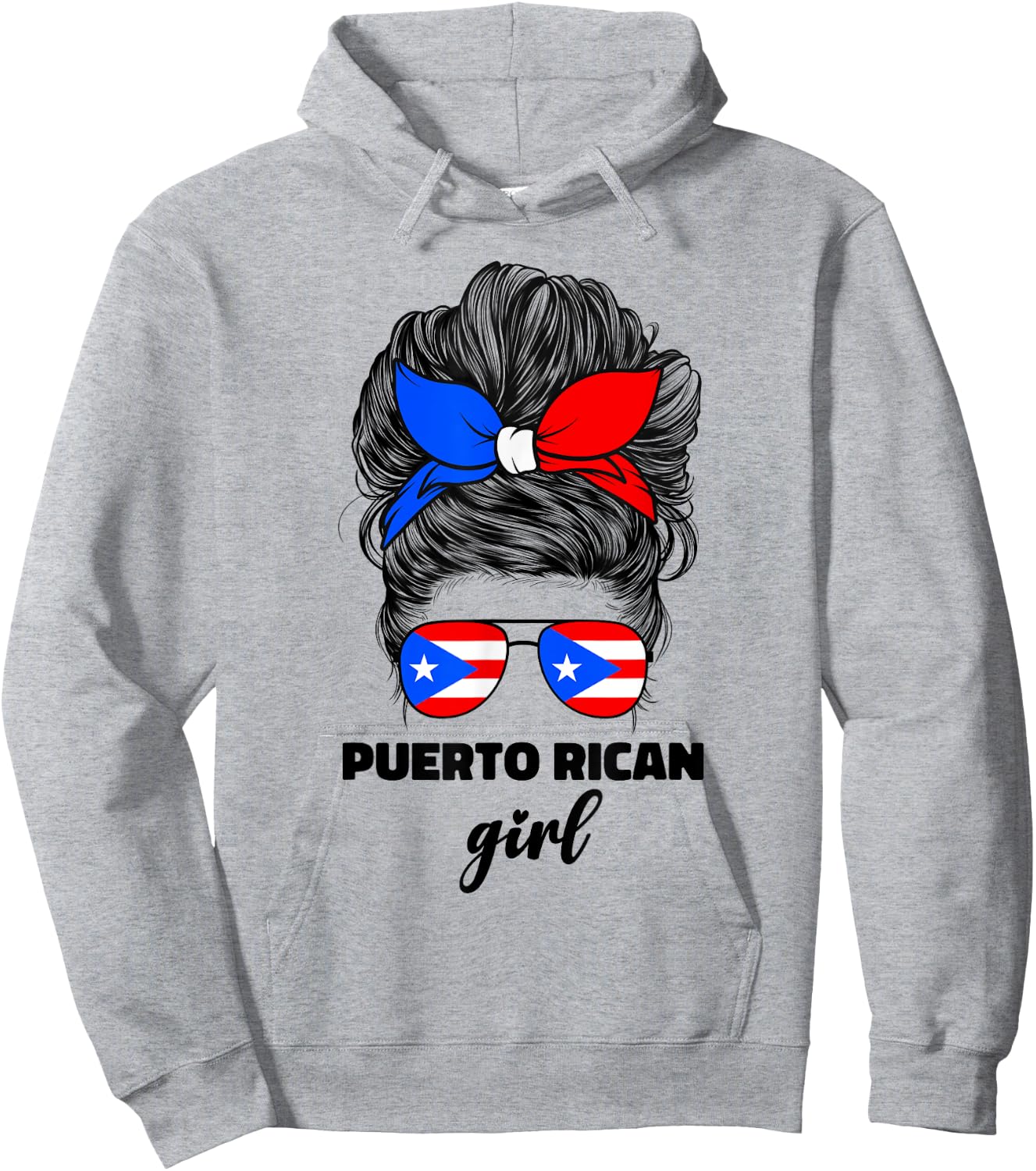 Puerto Rican Girl Girls Boricua Puerto Rico Flag Hoodie - Hoodie | Ash