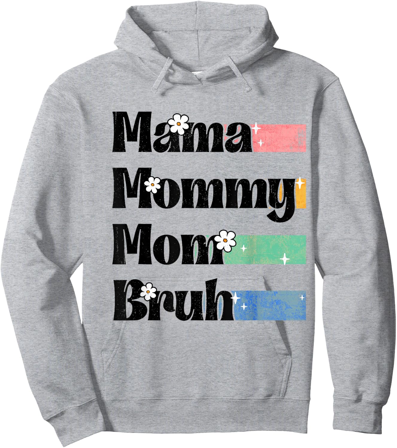 Mama Mommy Mom Bruh Floral Mother's Day 2026 Women Hoodie - Hoodie | Ash
