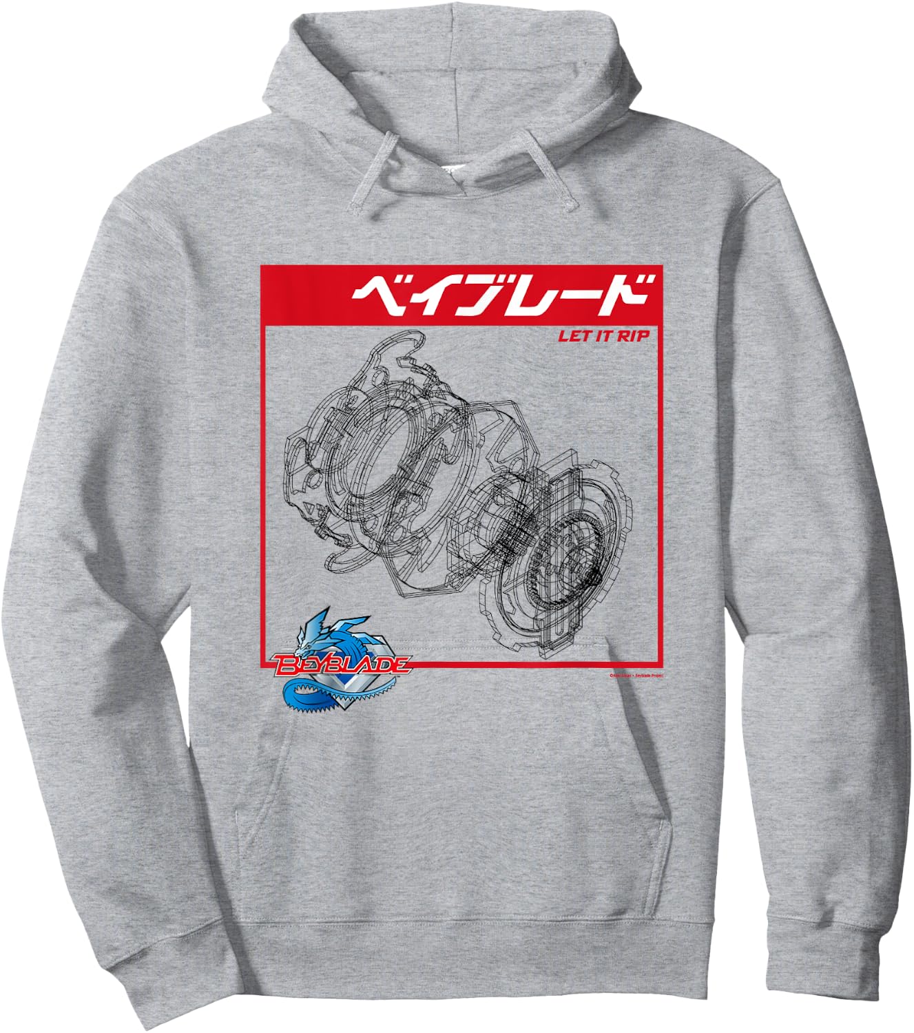 Beyblade Schematic Bey Hoodie - Hoodie | Ash