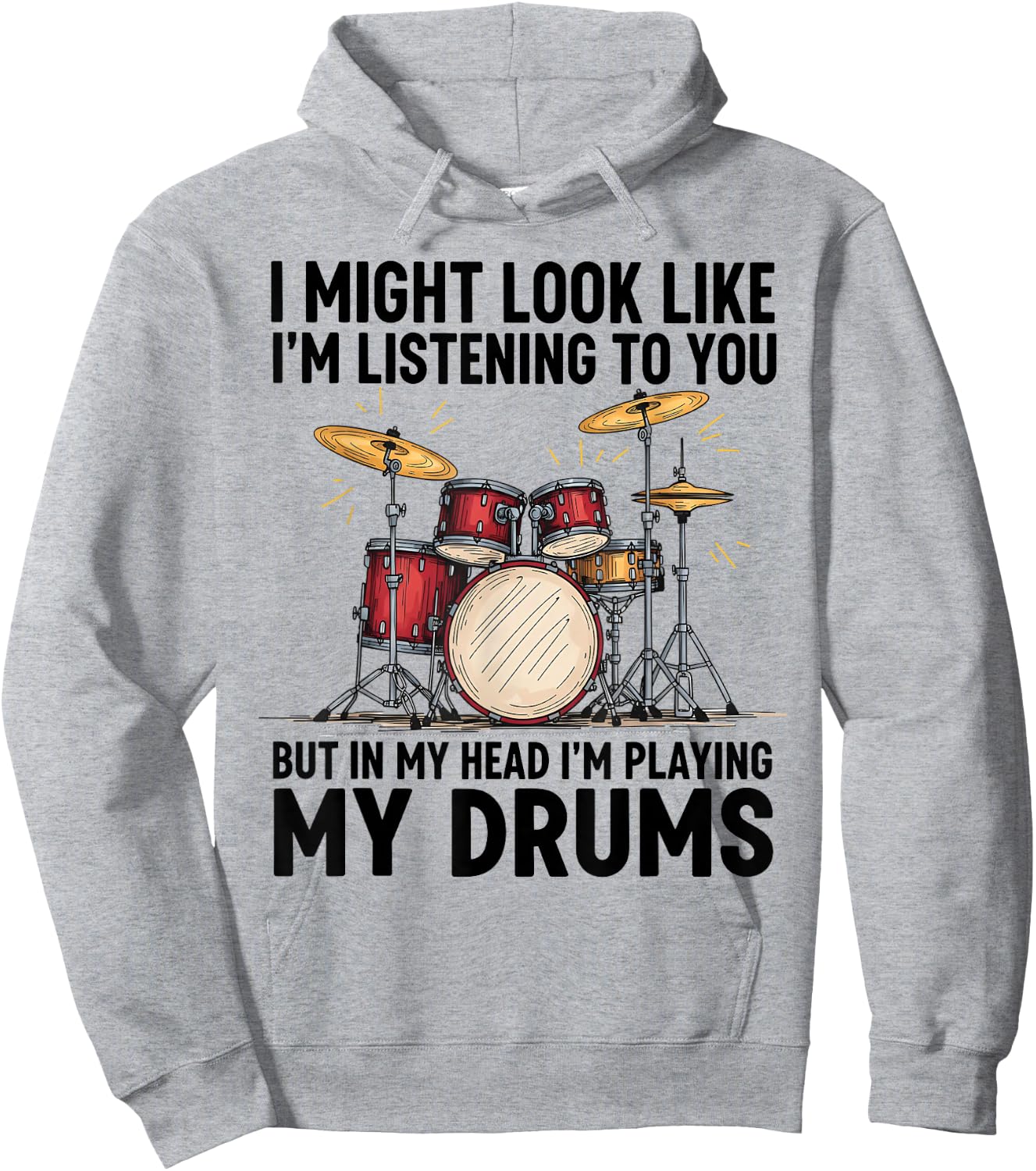 I Might Look Like I'm Listening to You But in My Head Hoodie - Hoodie | Ash