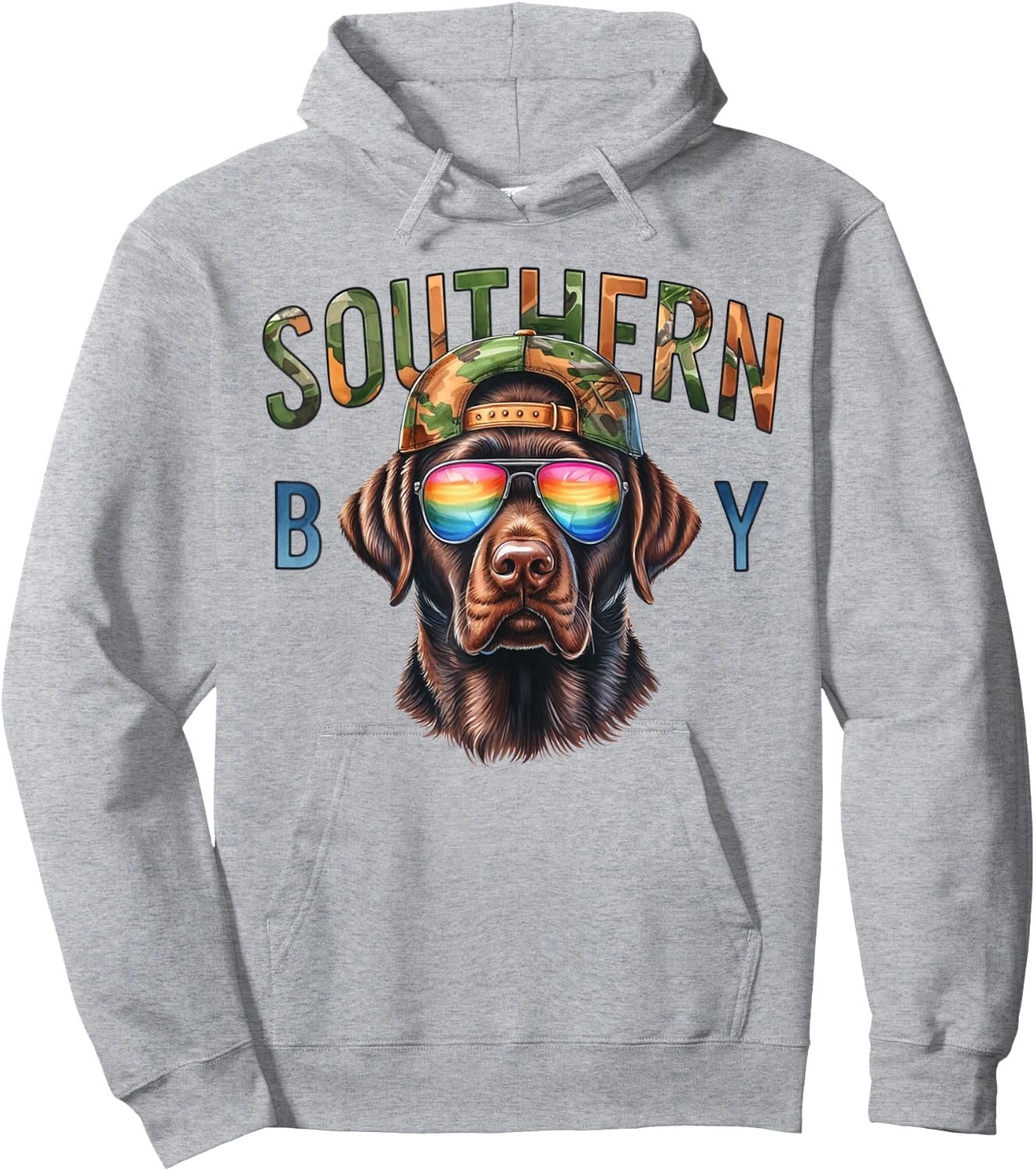 Southern Boy Hunting Dog Labrador Western Hunting Boy Hoodie - Hoodie | Ash