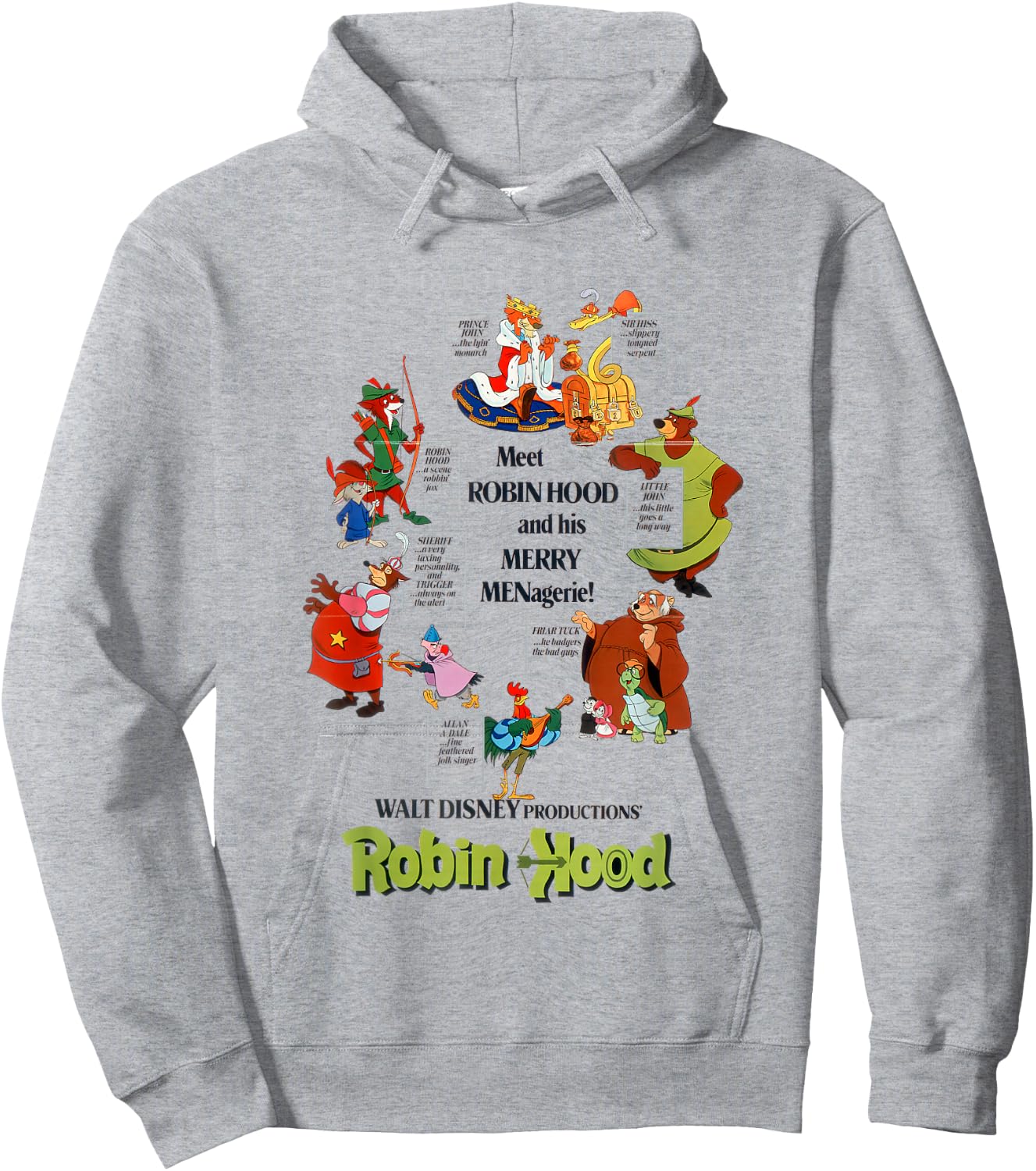 Disney Robin Hood Meet Robin Hood and His Merry Menagerie! Hoodie - Hoodie | Ash