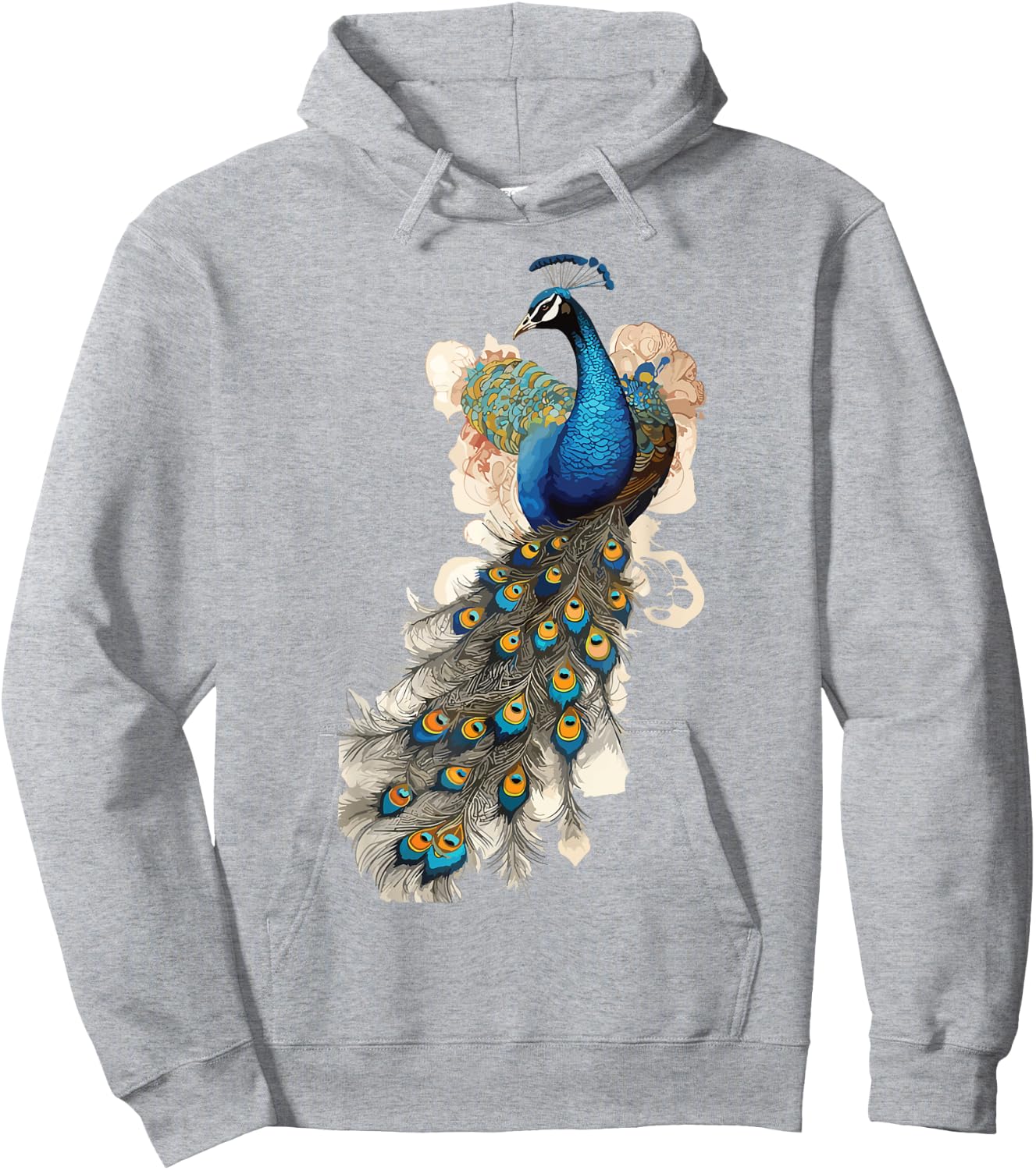 Peacock Feather Peahen Bird Animal Peacocks Lover Hoodie - Hoodie | Ash