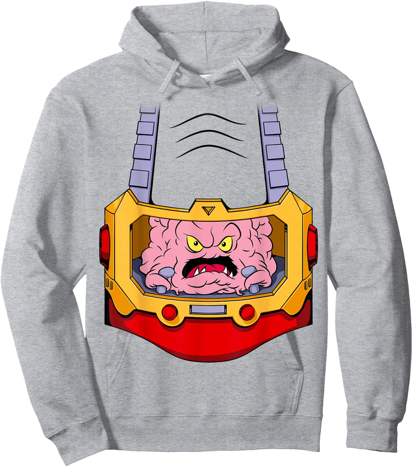 TMNT Krang Costume Belly Evil Supervillain Ninja Turtle Hoodie - Hoodie | Ash