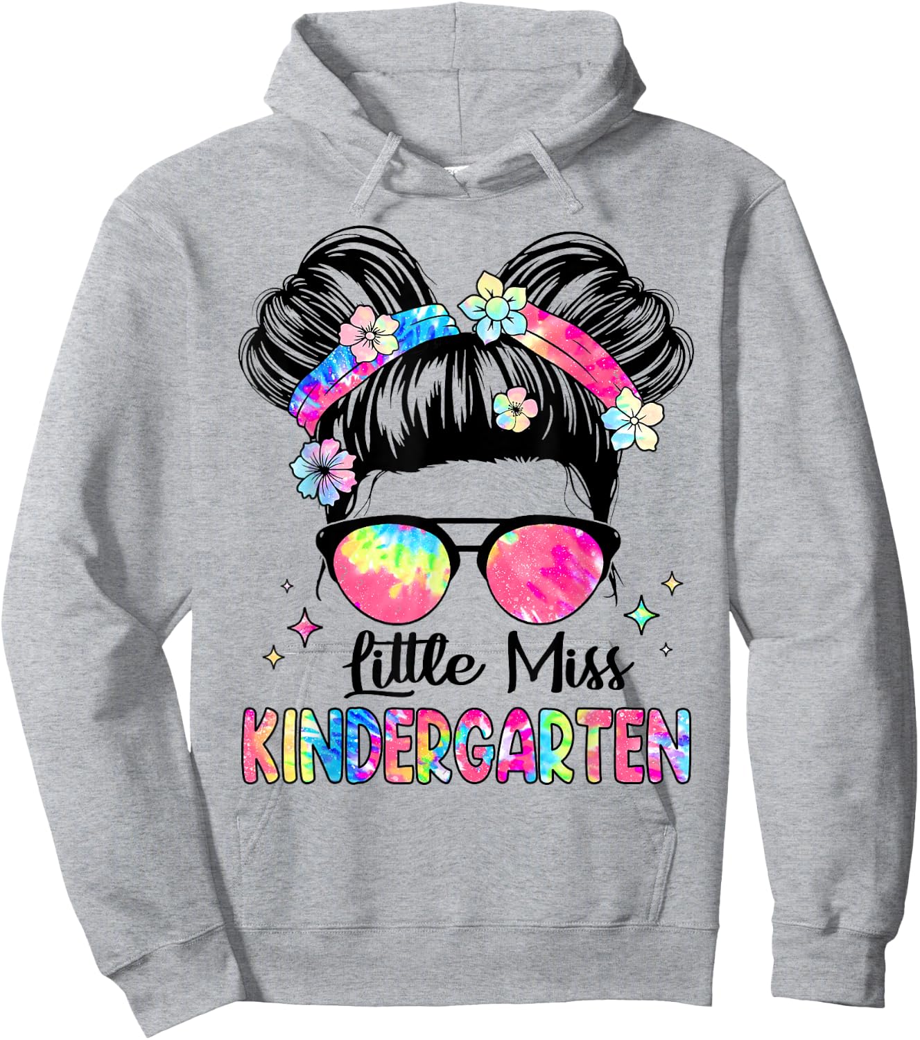 Little Miss Kindergarten Girls Kids Back To School Kinder Hoodie - Hoodie | Ash