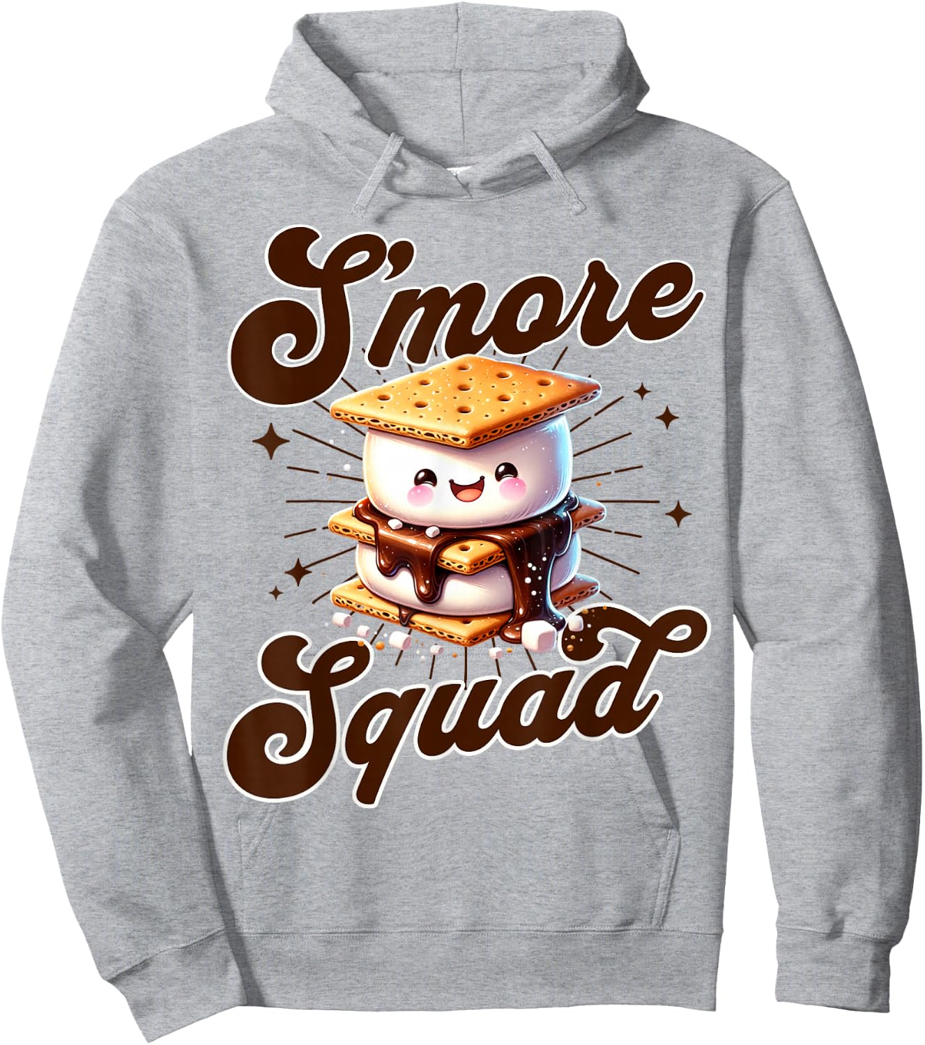 Cute Outdoor Smore Squad Camping Family Matching Summer Hoodie - Hoodie | Ash