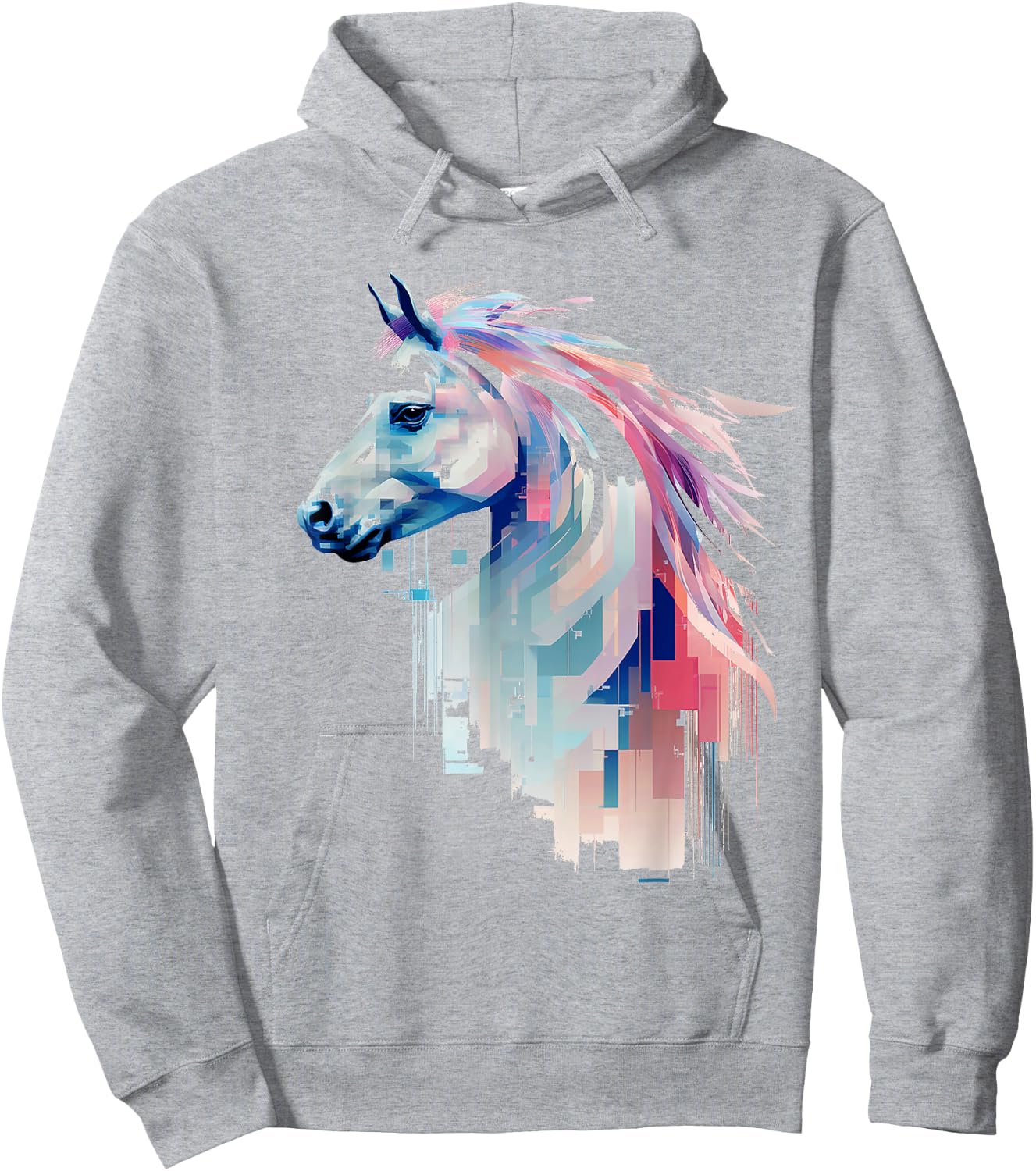 Horse Animal Colorful Zoo Abstract Art Painting Horse Hoodie - Hoodie | Ash