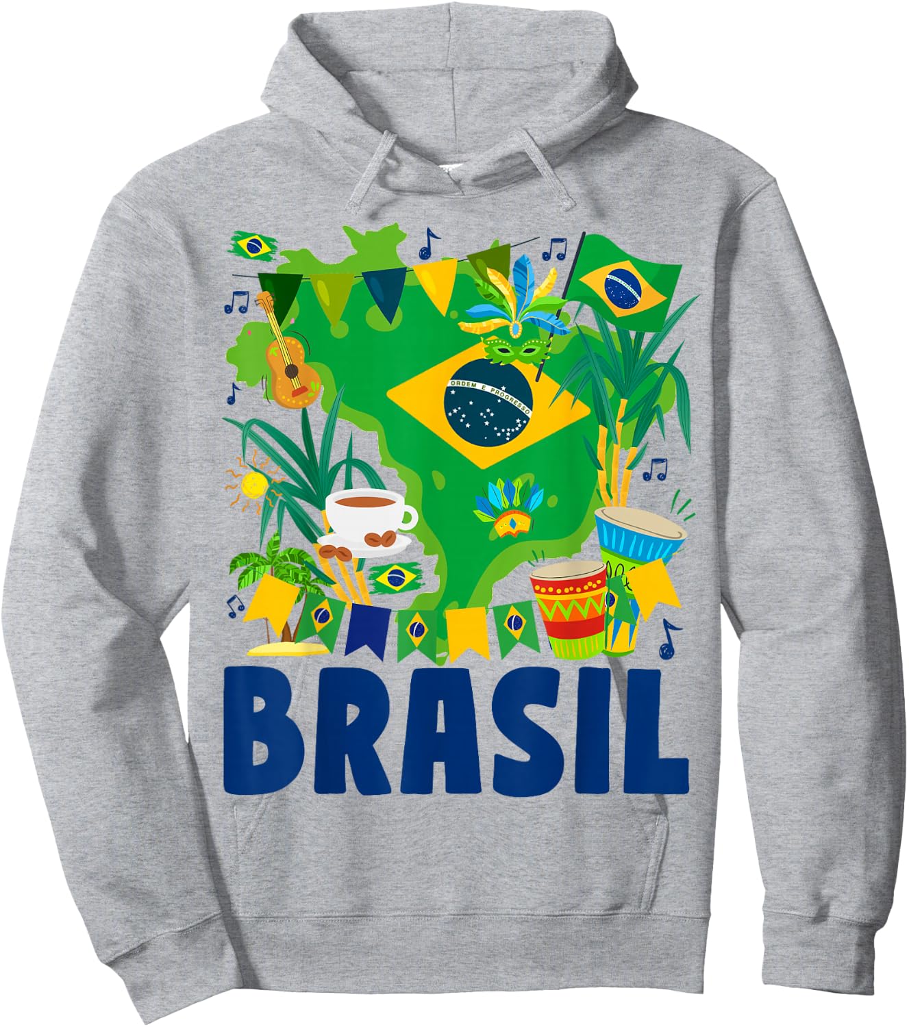Brasil Flag Outfit Idea Brazil & Brazilian Flag Hoodie - Hoodie | Ash