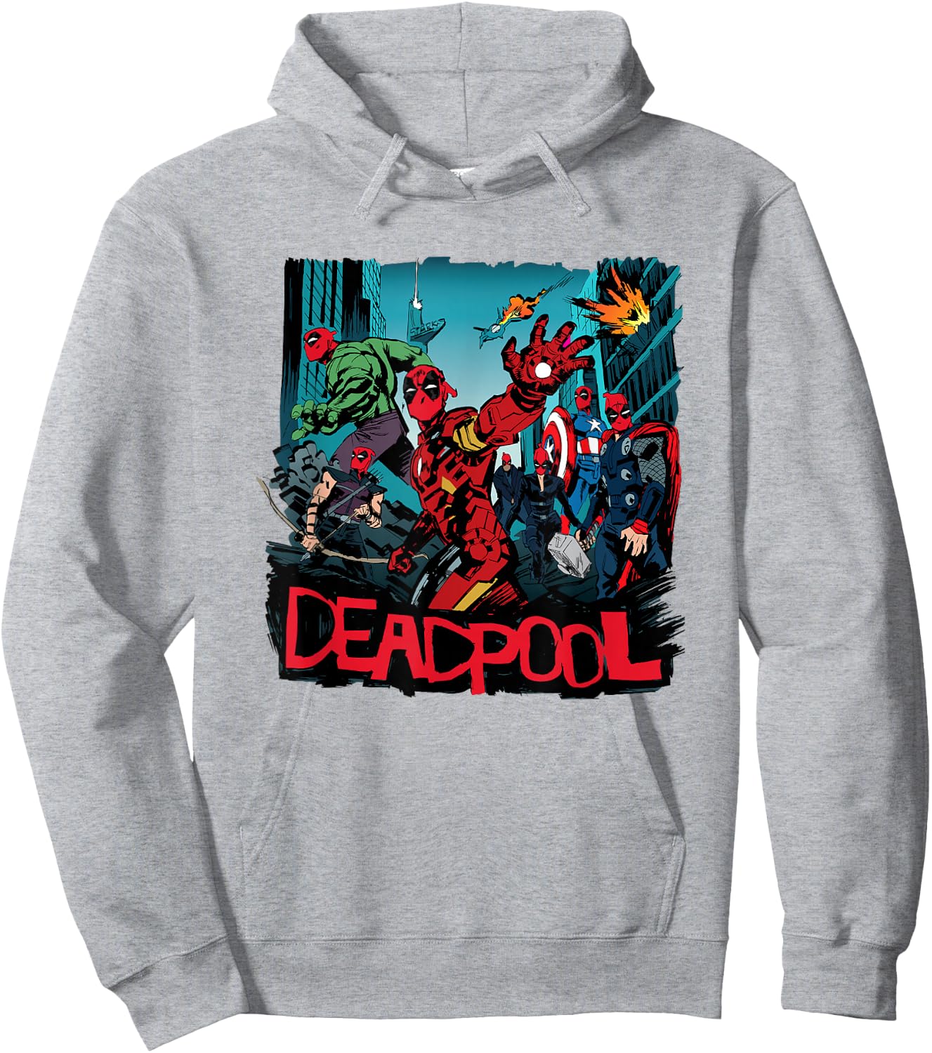 Marvel Deadpool & Wolverine Avengers Assemble Like Deadpool Hoodie - Hoodie | Ash