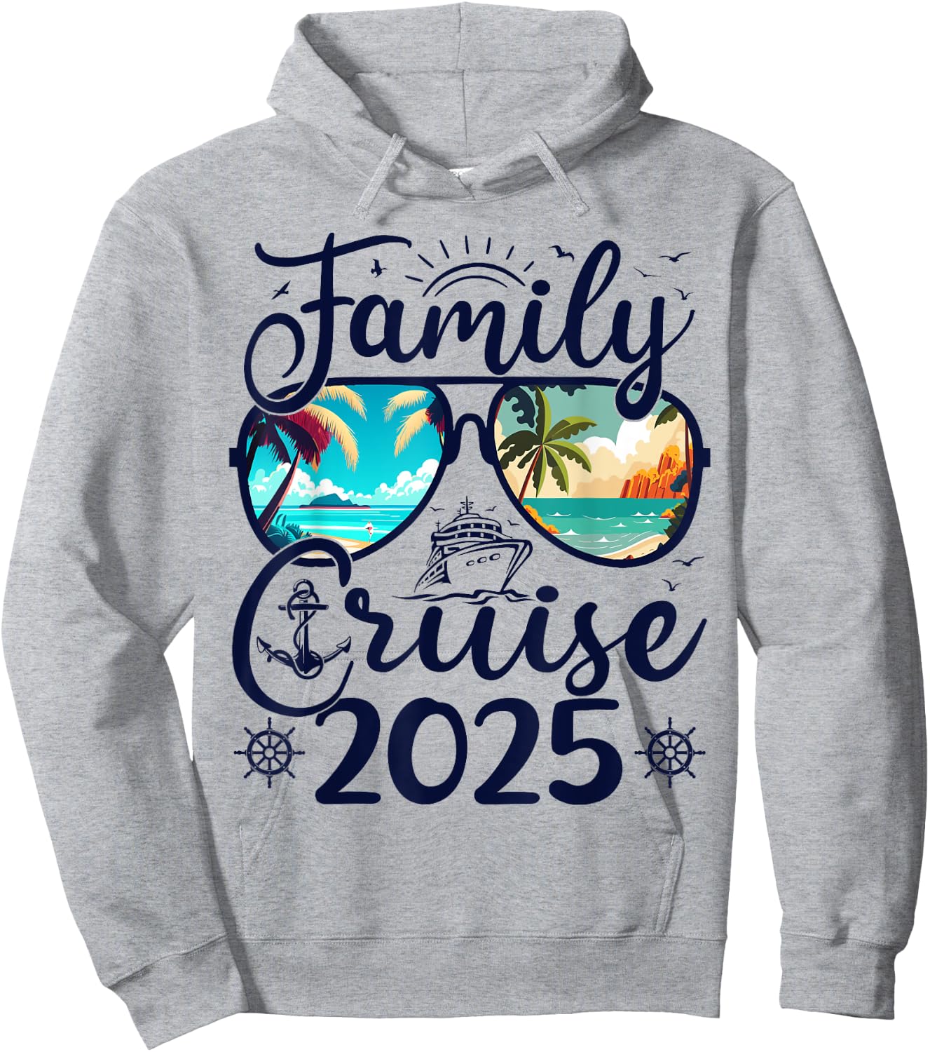 Family Cruise 2025 Summer Vacation Matching Family Cruise Men Women Kids Hoodie - Hoodie | Ash