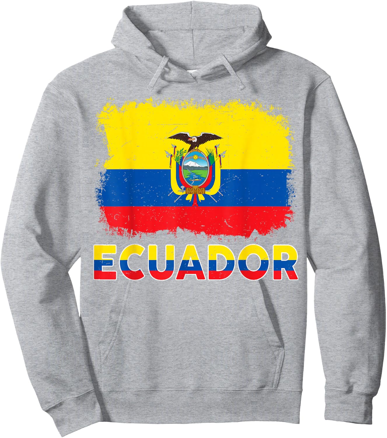 Kids Ecuador Flag Ecuadorian Hispanic Heritage Men Boy Women Hoodie - Hoodie | Ash