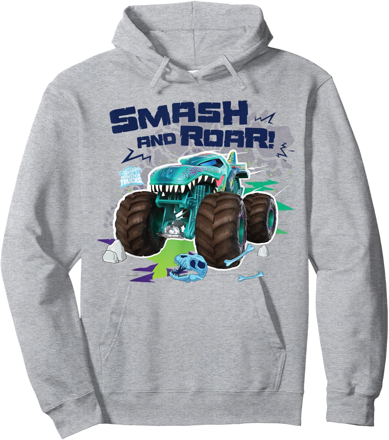 Hot Wheels Monster Trucks - Smash and Roar Hoodie - Hoodie | Ash