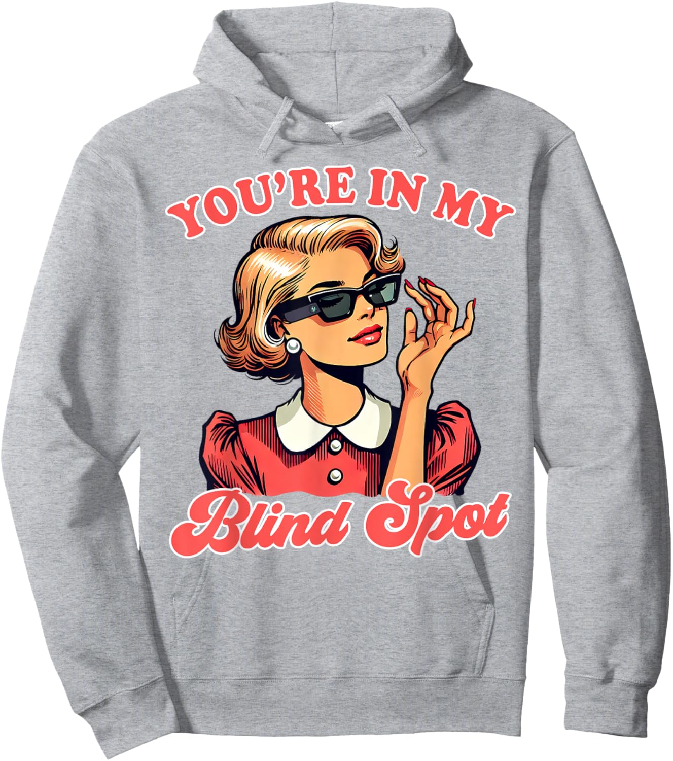 Blindness Visually Impaired Braille You're In My Blind Spot Hoodie - Hoodie | Ash