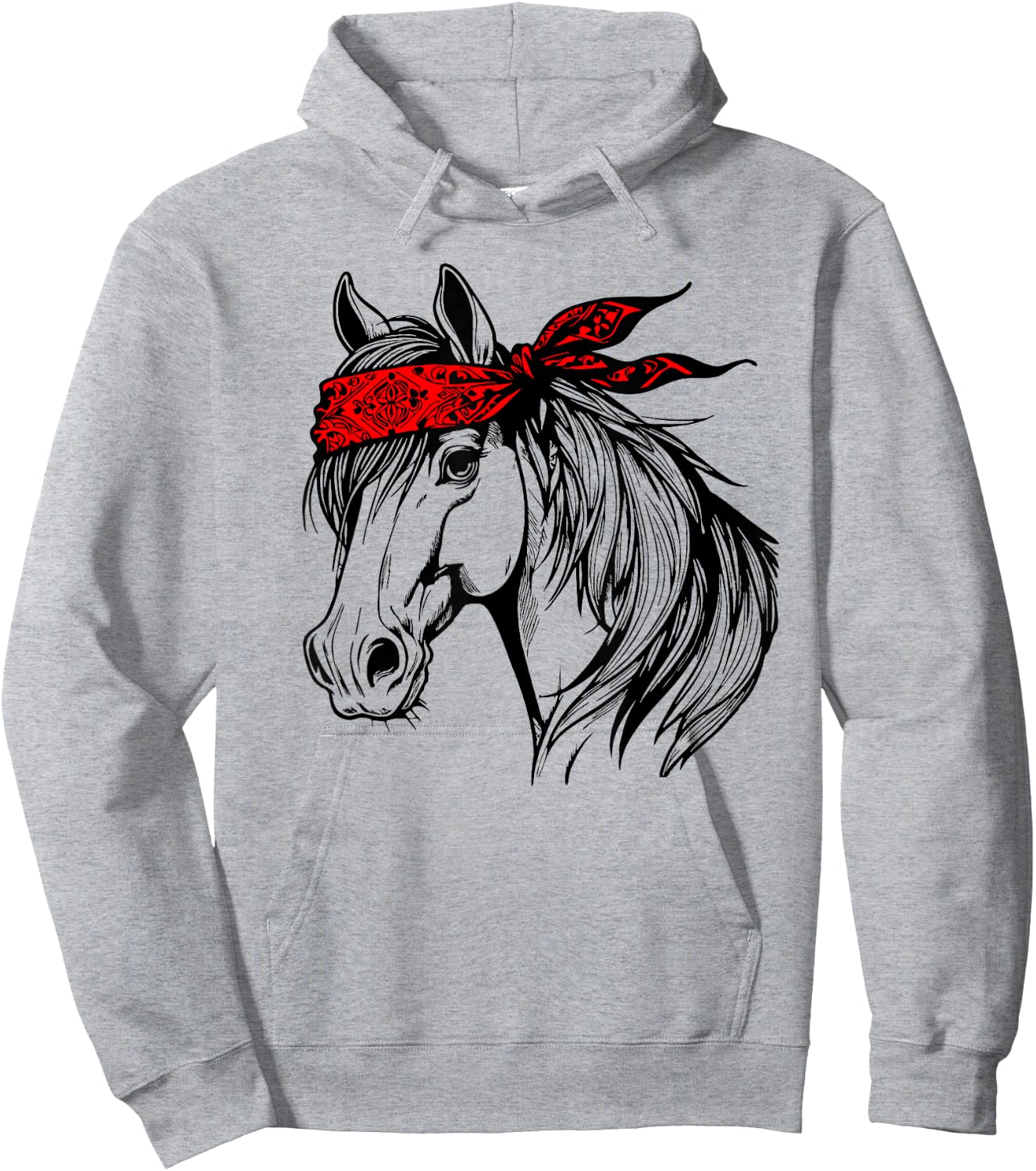Horse Bandana for Horseback Riding Horse Lover Mother's Day Hoodie - Hoodie | Ash