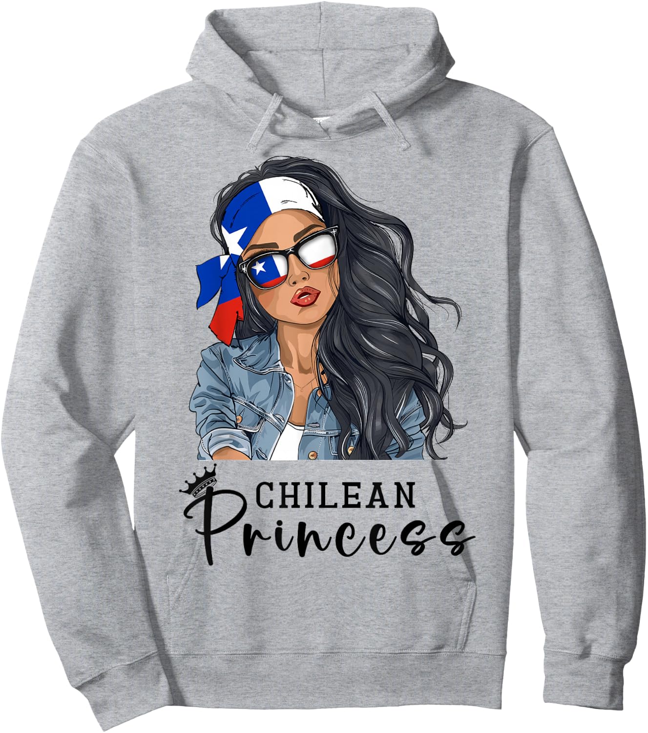 Chilean Woman Products Flag Uniform Princess Chile Hoodie - Hoodie | Ash