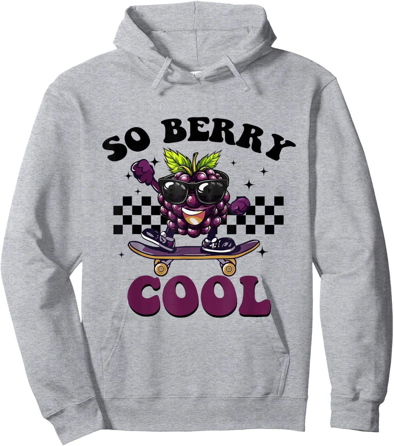 Groovy So Berry Cool Fruit Lover Blackberry Season For Kids Hoodie - Hoodie | Ash