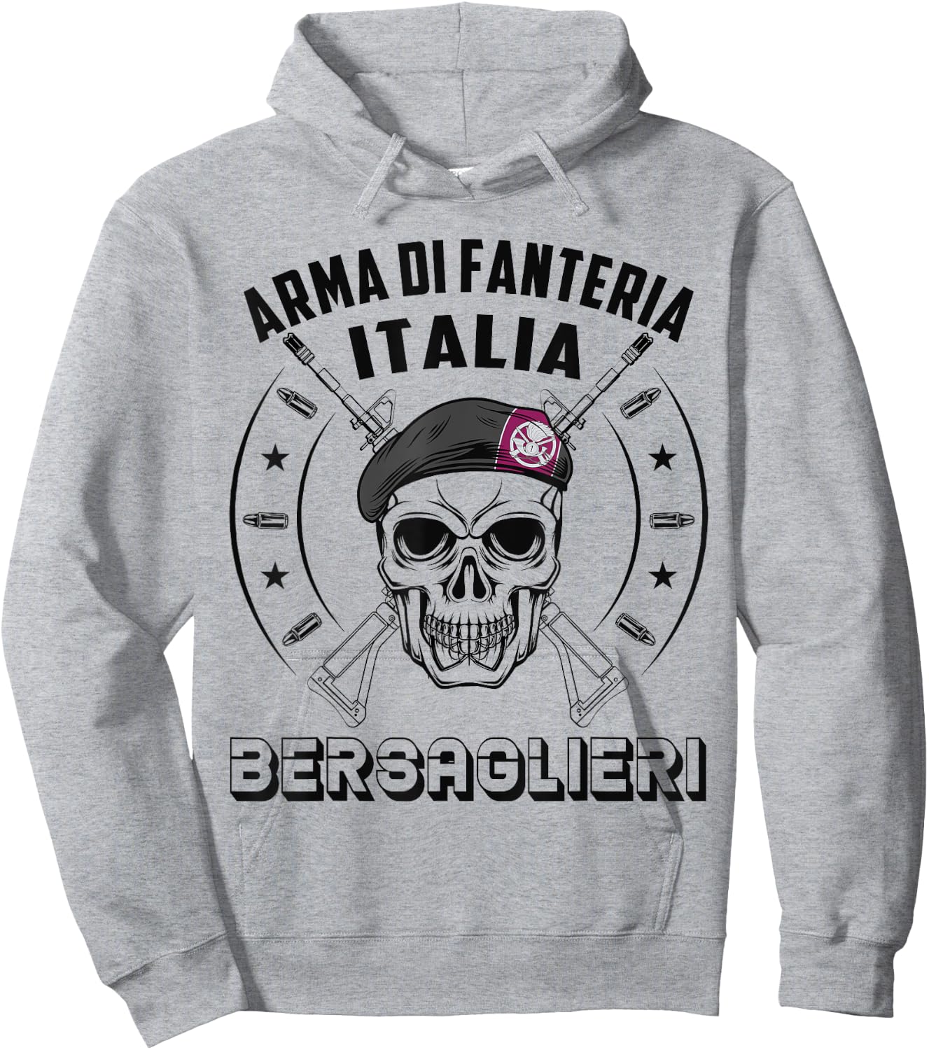 Bersaglieri Italian Infantry Special Force Military Hoodie - Hoodie | Ash