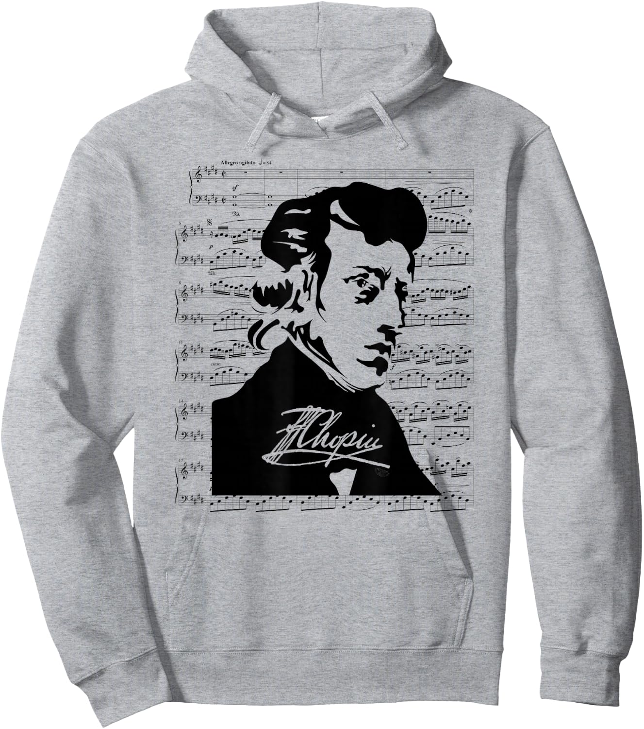 Frederic Chopin Shirt for Chopin Music Lovers Pianist Gift Hoodie - Hoodie | Ash