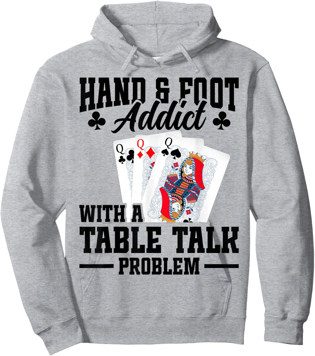 Hand and Foot Partner Card Game Set Playing Cards Hand Foot Hoodie - Hoodie | Ash
