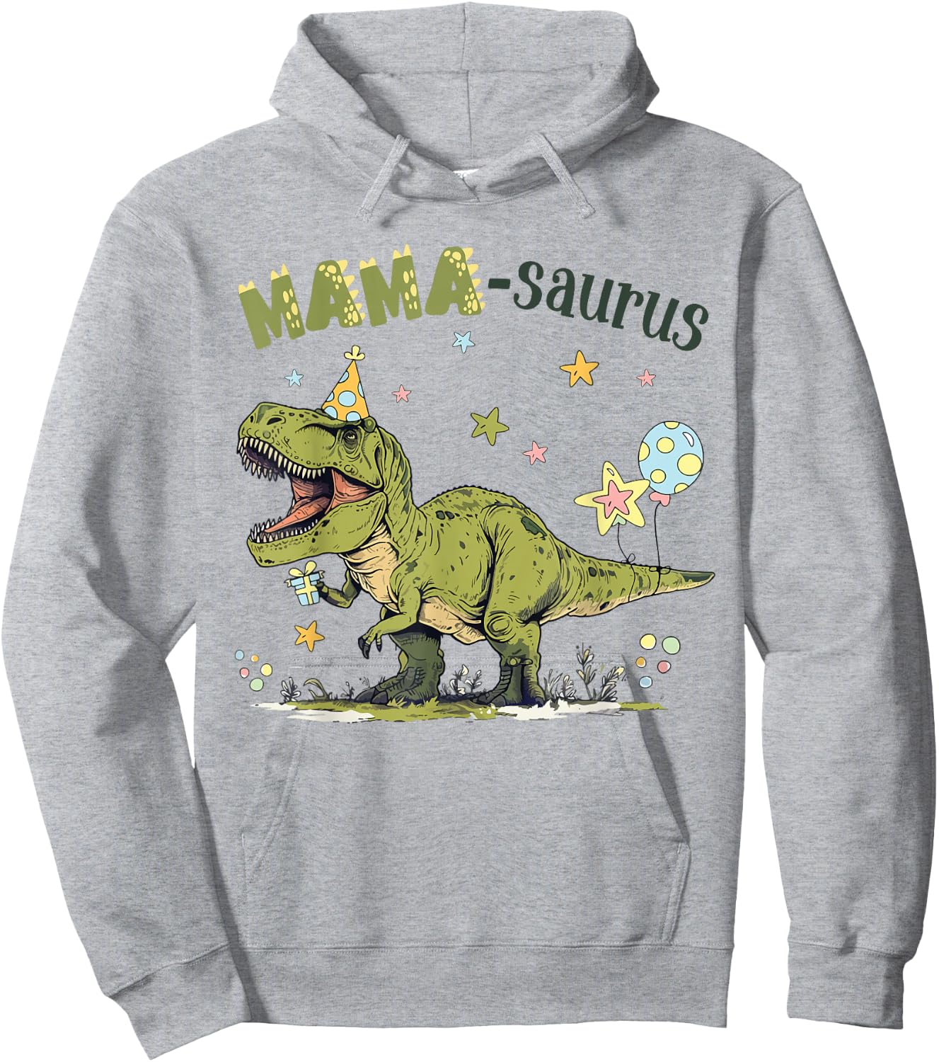 Mamasaurus T Rex Dinosaur Mama Saurus Family Matching Women Hoodie - Hoodie | Ash