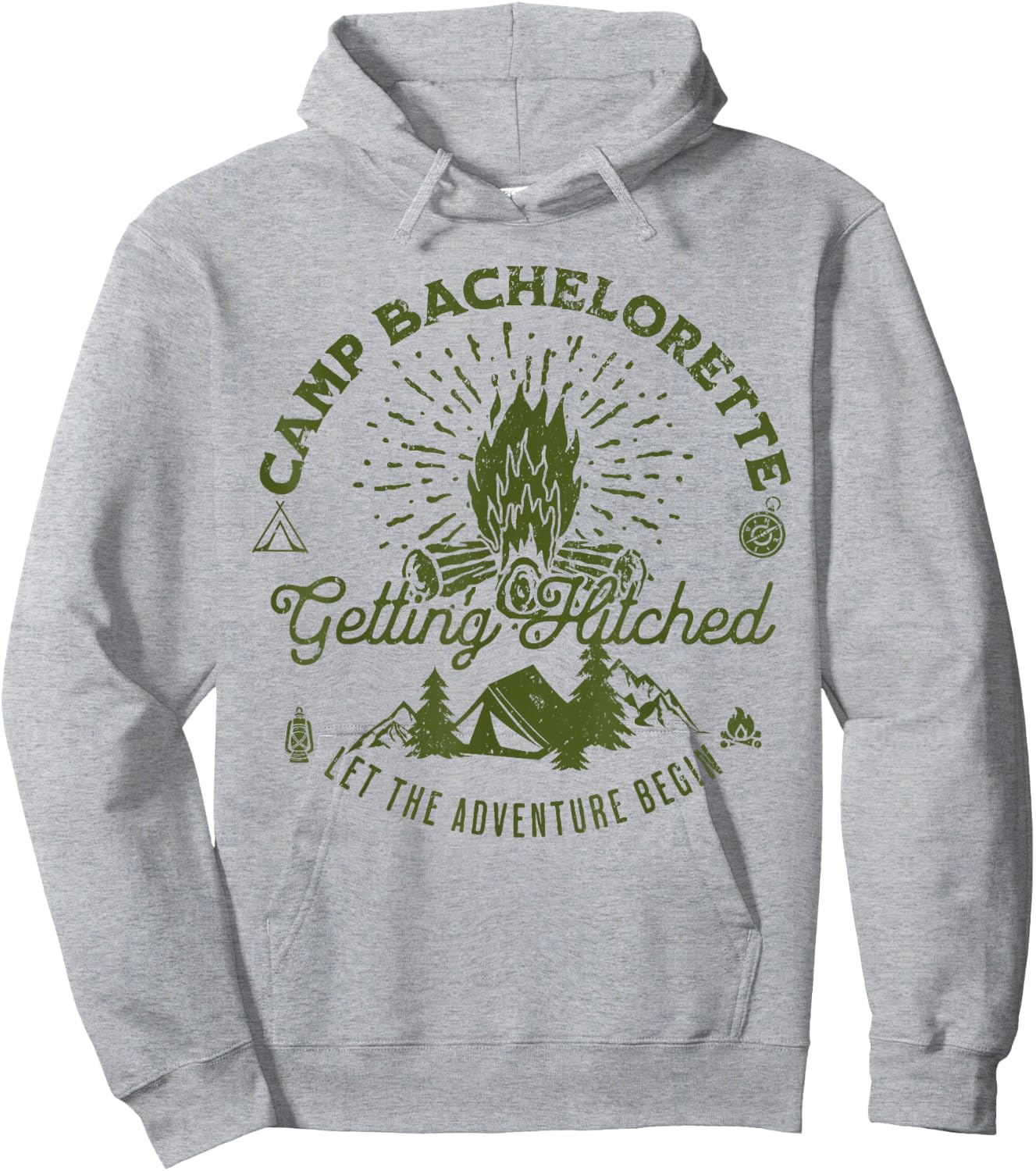 Camp Bachelorette Getting Lit Bride Party Favor Decor Gifts Hoodie - Hoodie | Ash