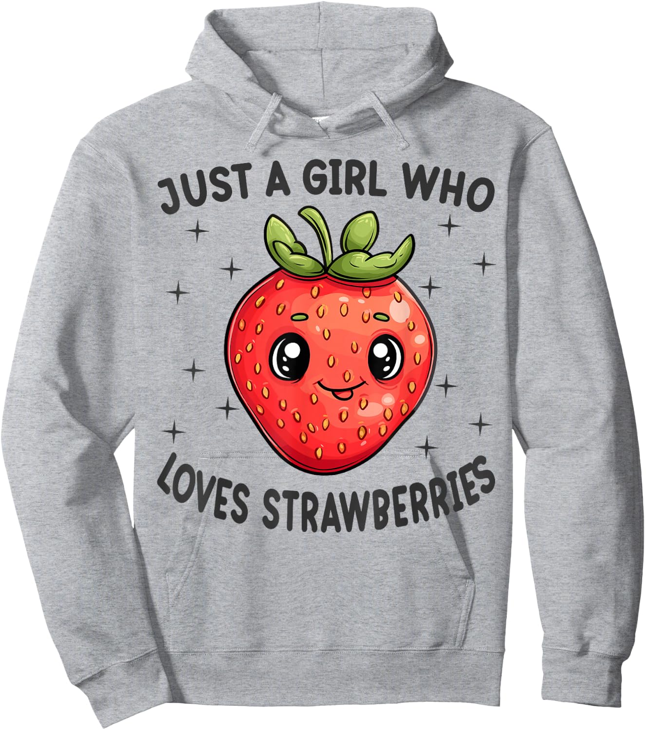 Just A Girl Who Loves Strawberries Funny Strawberries Lovers Hoodie - Hoodie | Ash