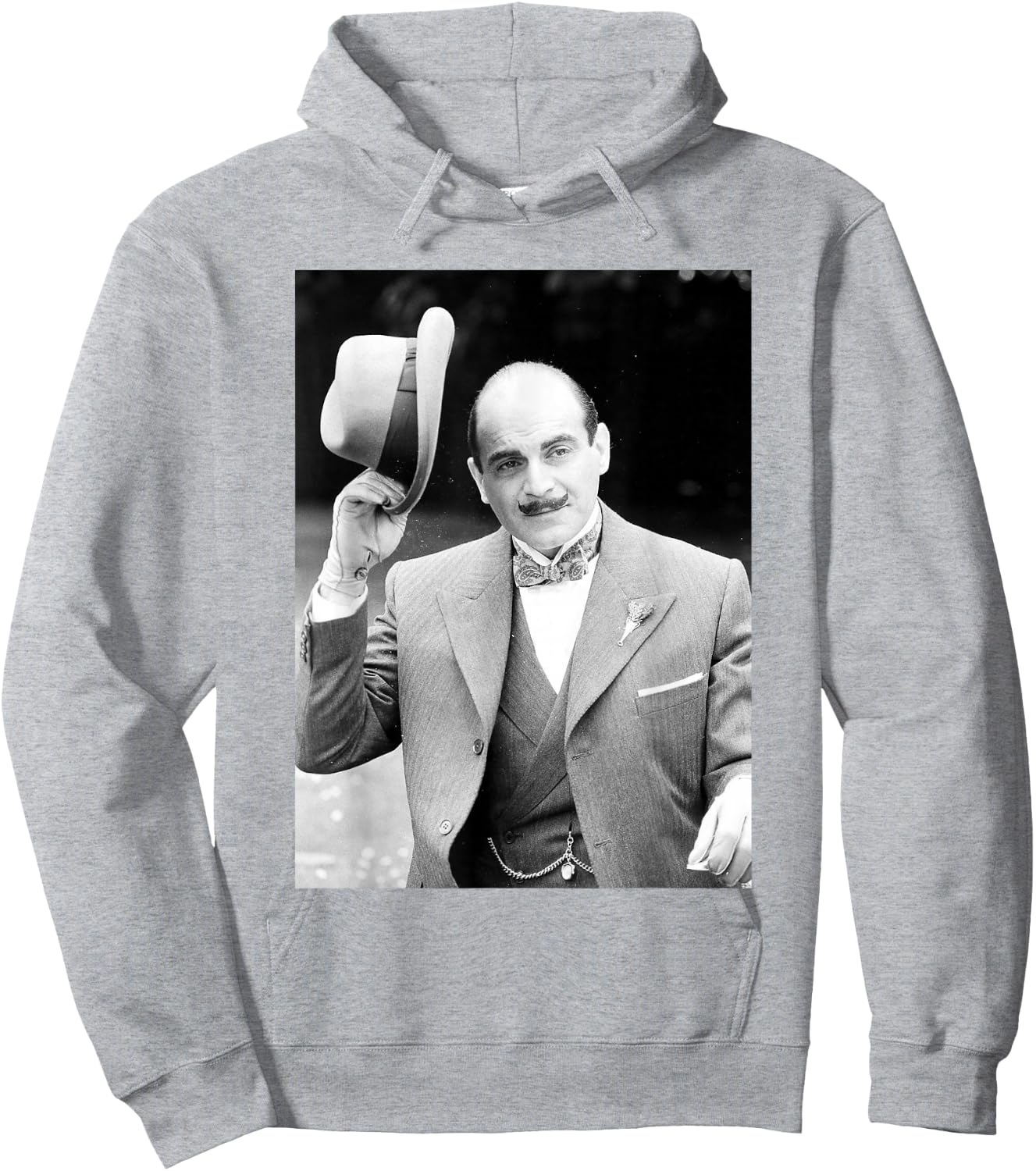 Poirot David Suchet Agatha Christie 1988 Hoodie - Hoodie | Ash