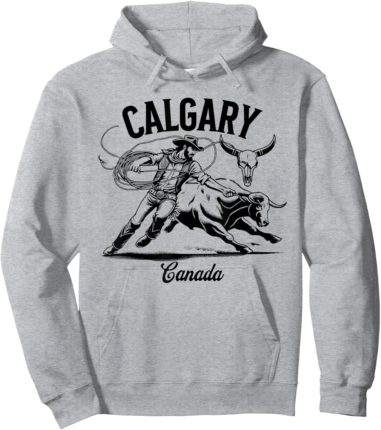 Calgary Canada Rodeo , Small, Grey Hoodie - Hoodie | Ash