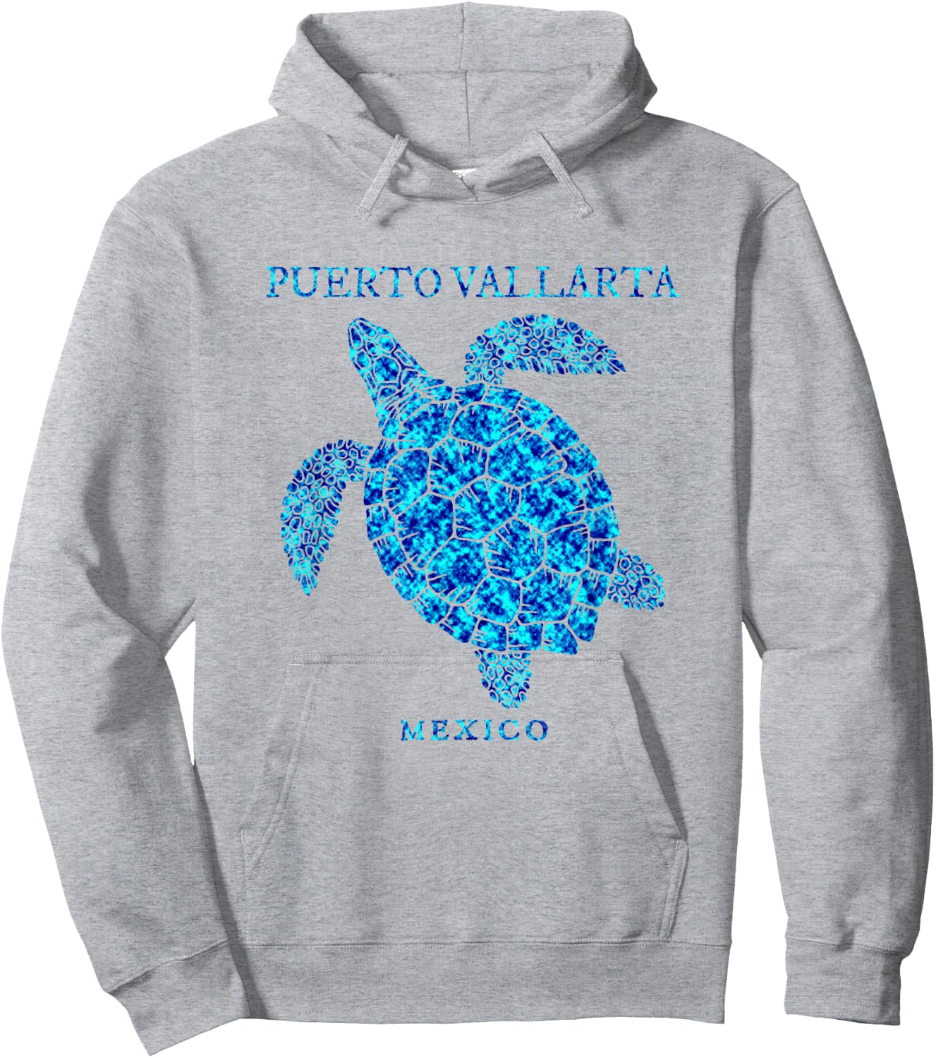 Puerto Vallarta Mexico Sea Turtle Colorful Cruise Souvenir Hoodie - Hoodie | Ash