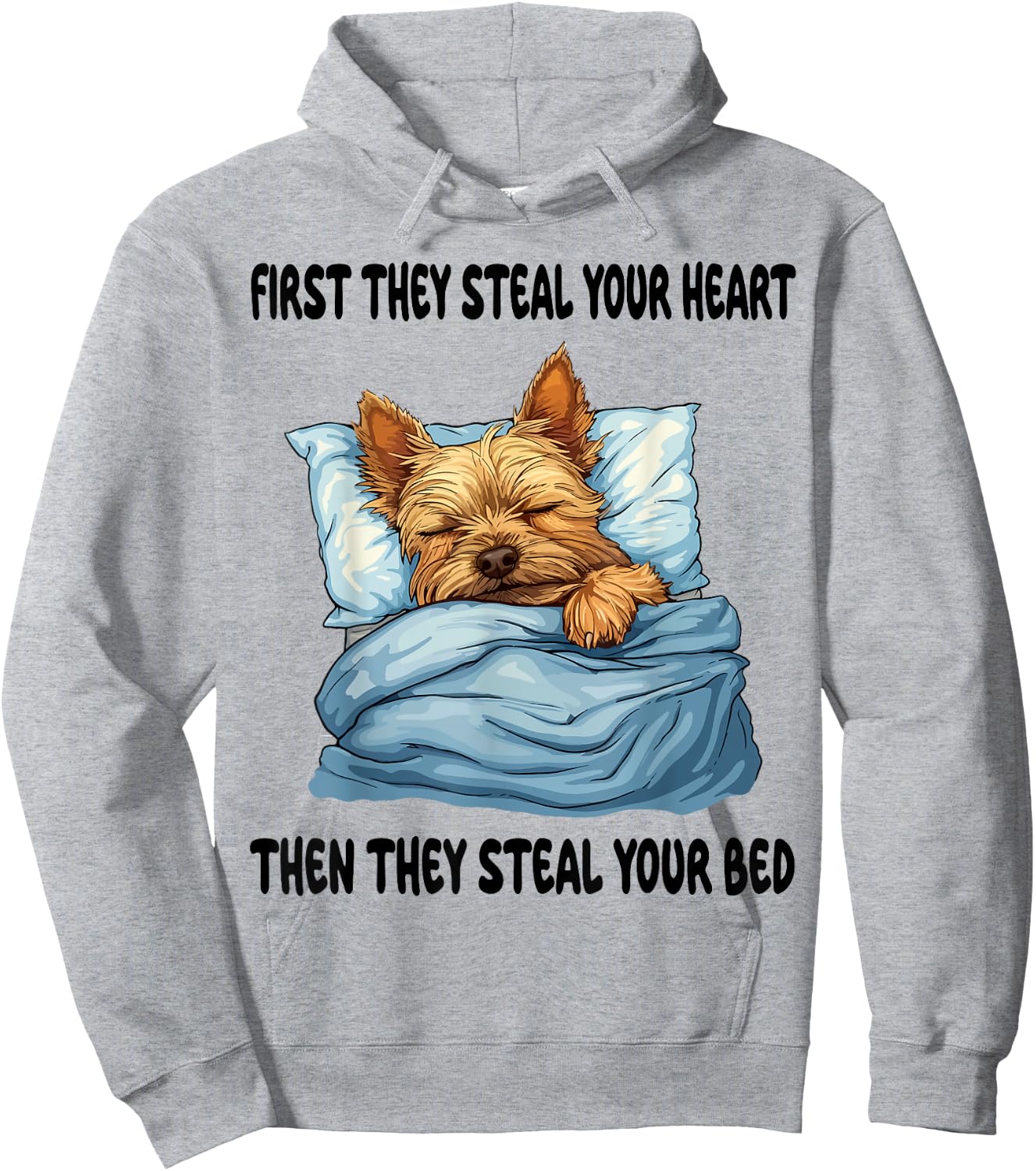 Norwich Terrier Sleeping Pajamas Nightgown Hoodie - Hoodie | Ash
