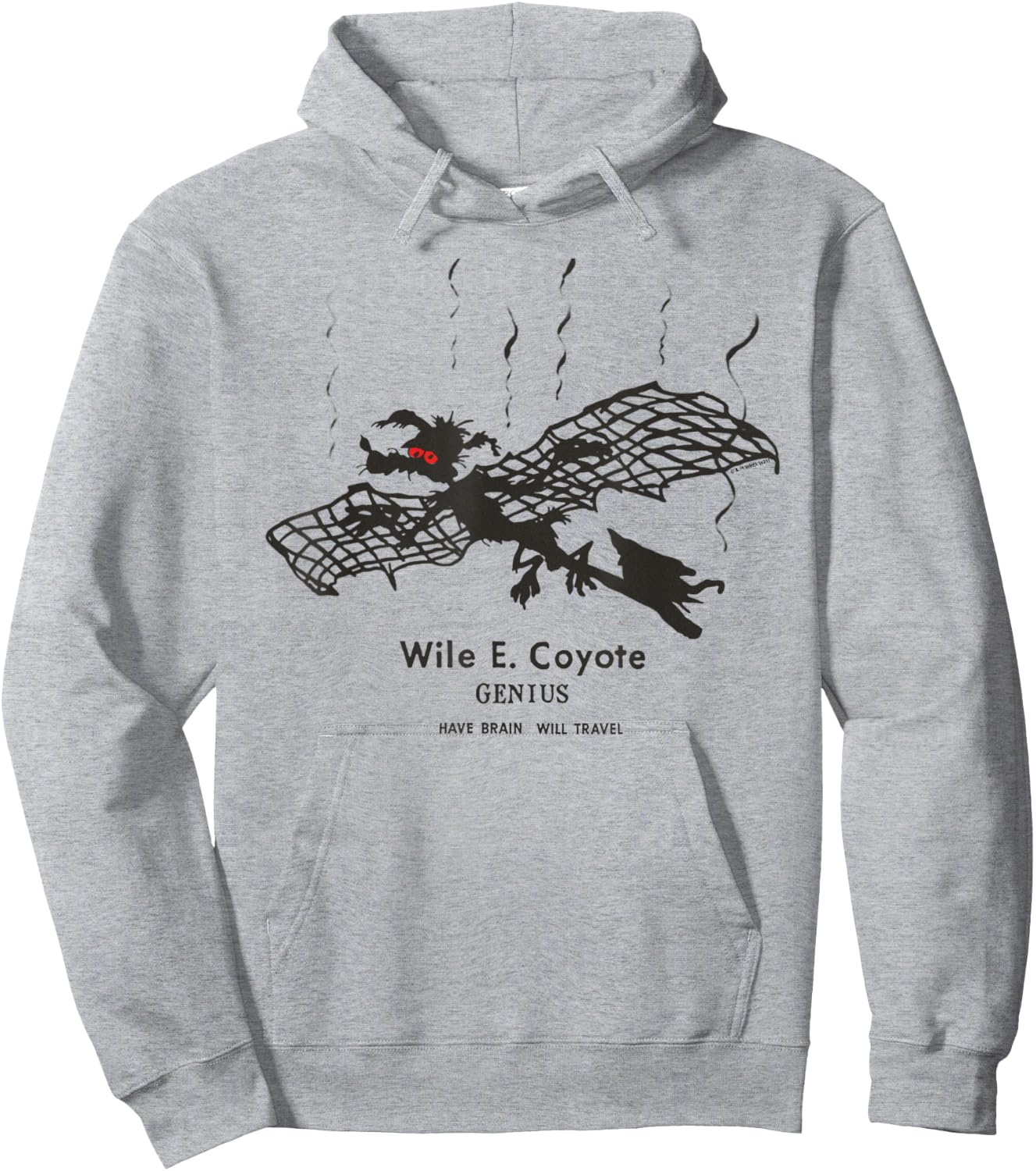 Looney Tunes Wile E. Coyote Crispy Flier Hoodie - Hoodie | Ash
