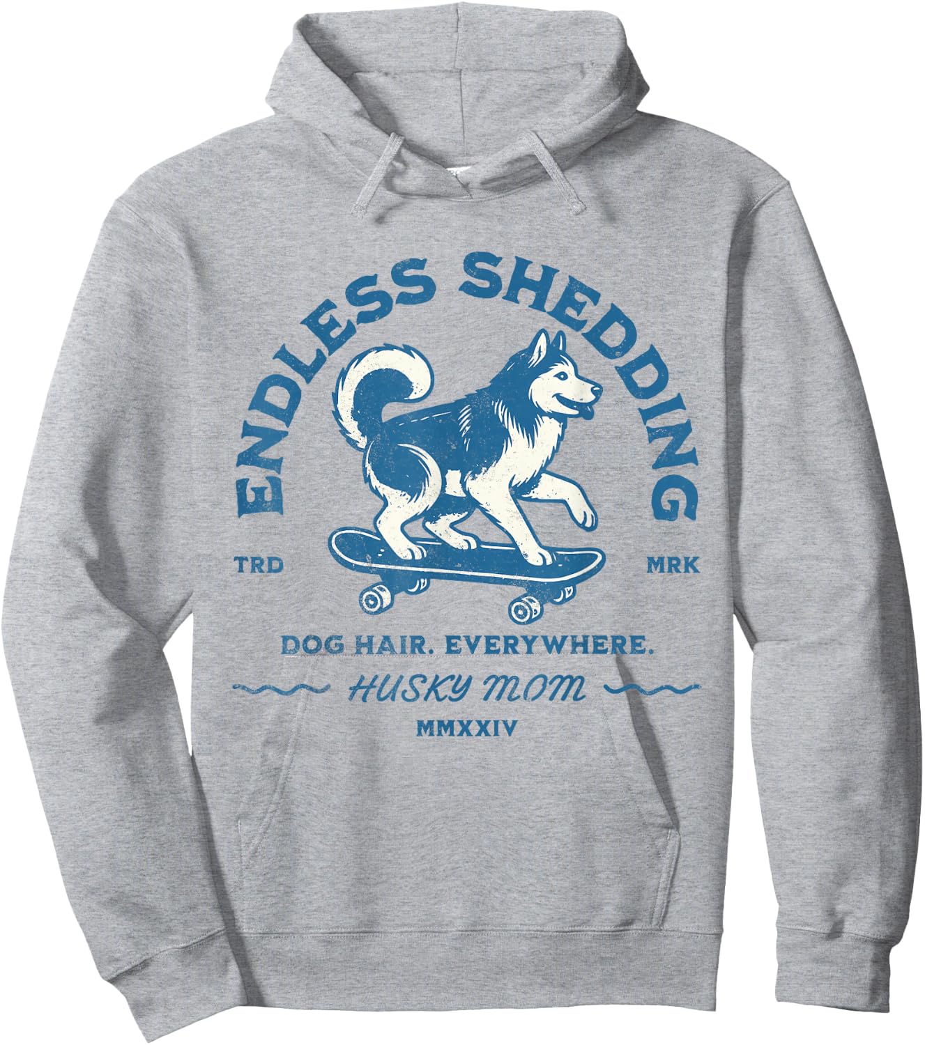Siberian Husky Funny Ice Skating Dog Husky Mom Hoodie - Hoodie | Ash