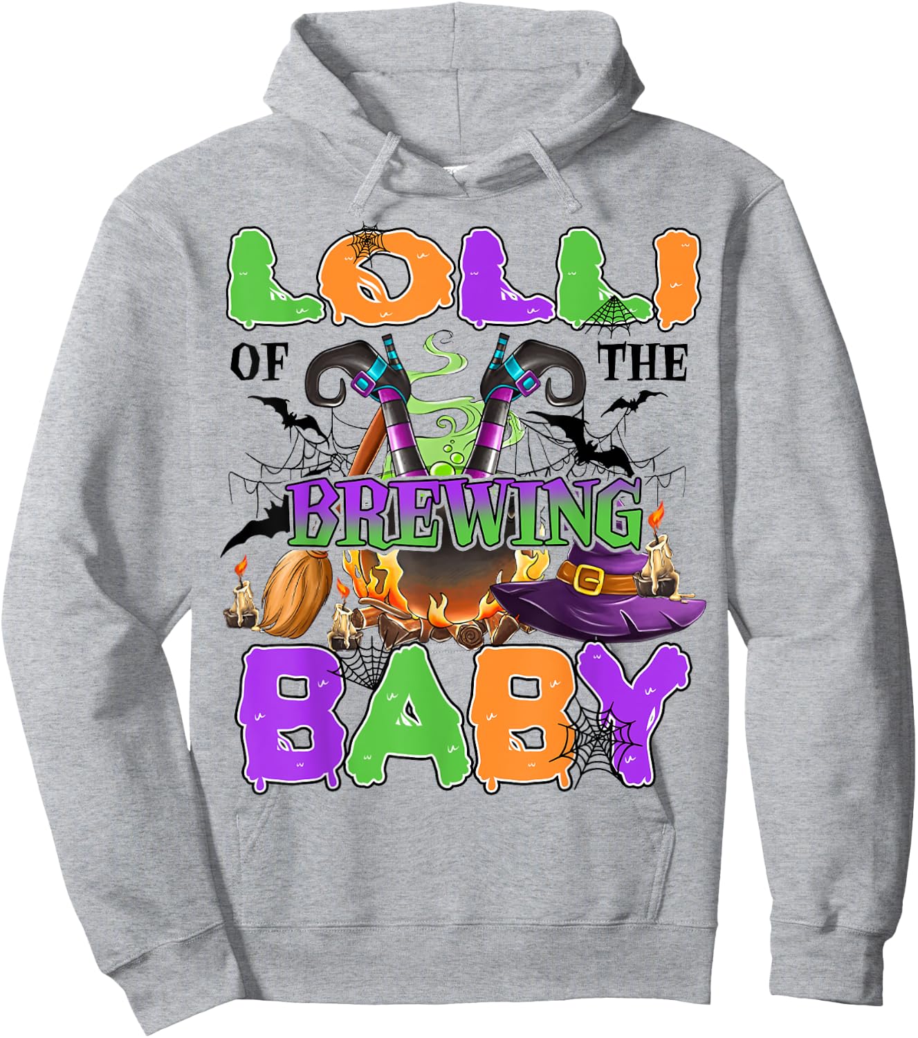 Lolli Of Brewing Baby Halloween Baby Shower Spooky Hoodie - Hoodie | Ash