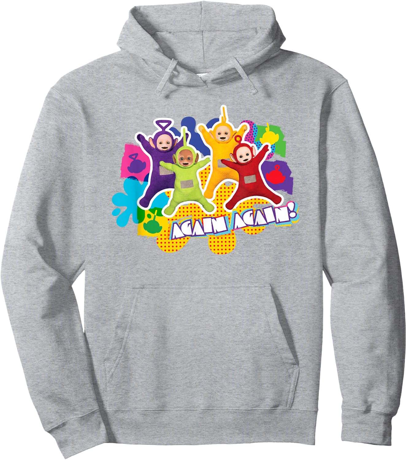 Teletubbies Again Group Jump Hoodie - Hoodie | Ash